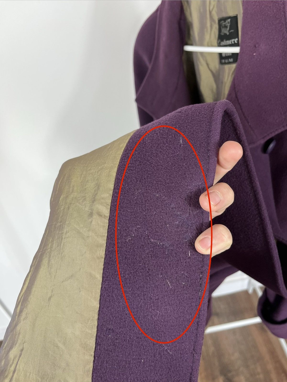 Other Cashmere Wool Coat Purple Women Made in Austria Warm Coat Size L / US 10 / IT 46 - 14 Thumbnail