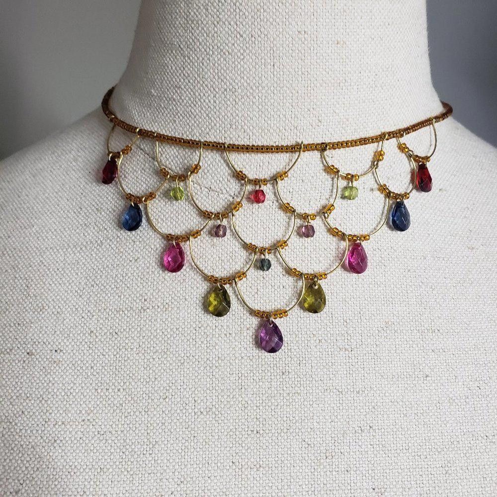 Designer Chandelier Crystal Wire Beaded Delicate Choker Size ONE SIZE - 1 Thumbnail