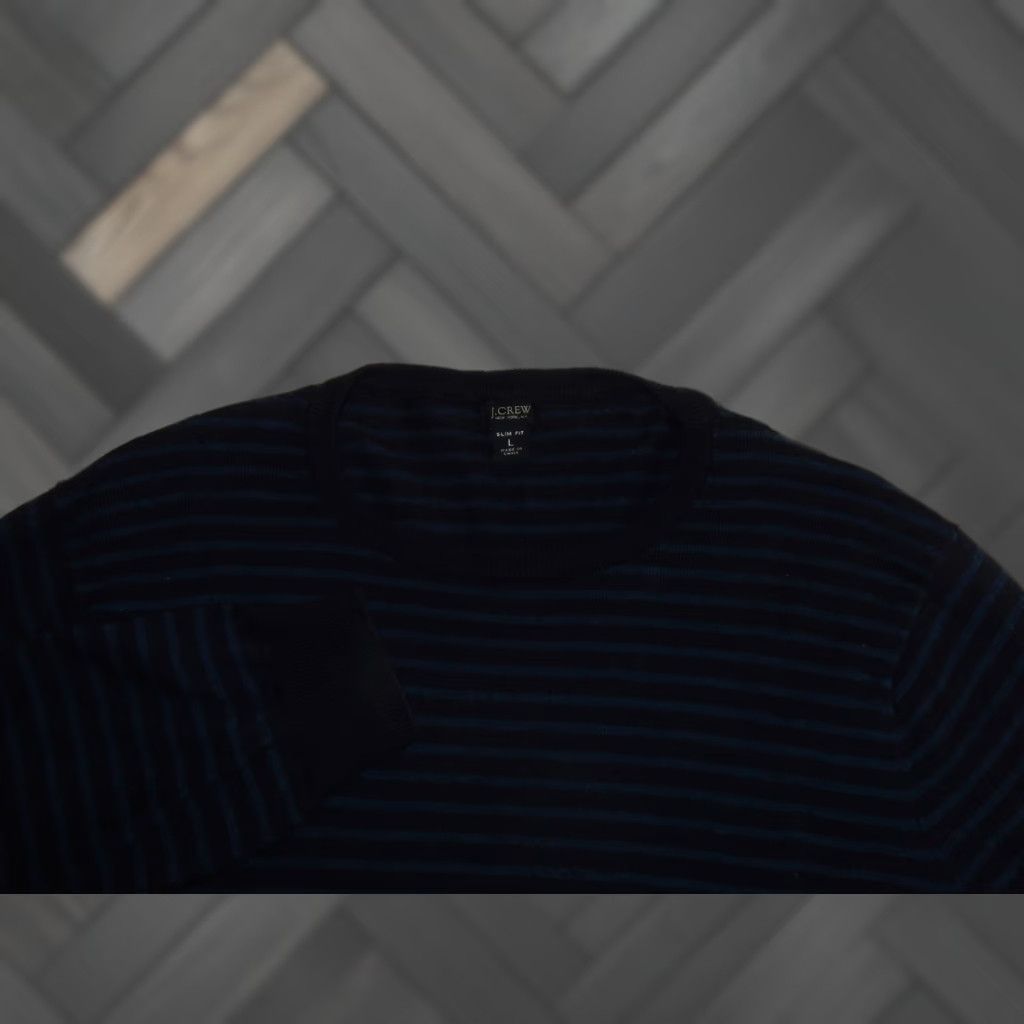 J.Crew VINTAGE J.CREW Men's Sweater L Slim Fit Striped Pullover Blue Casual Size US L / EU 52-54 / 3 - 1 Thumbnail