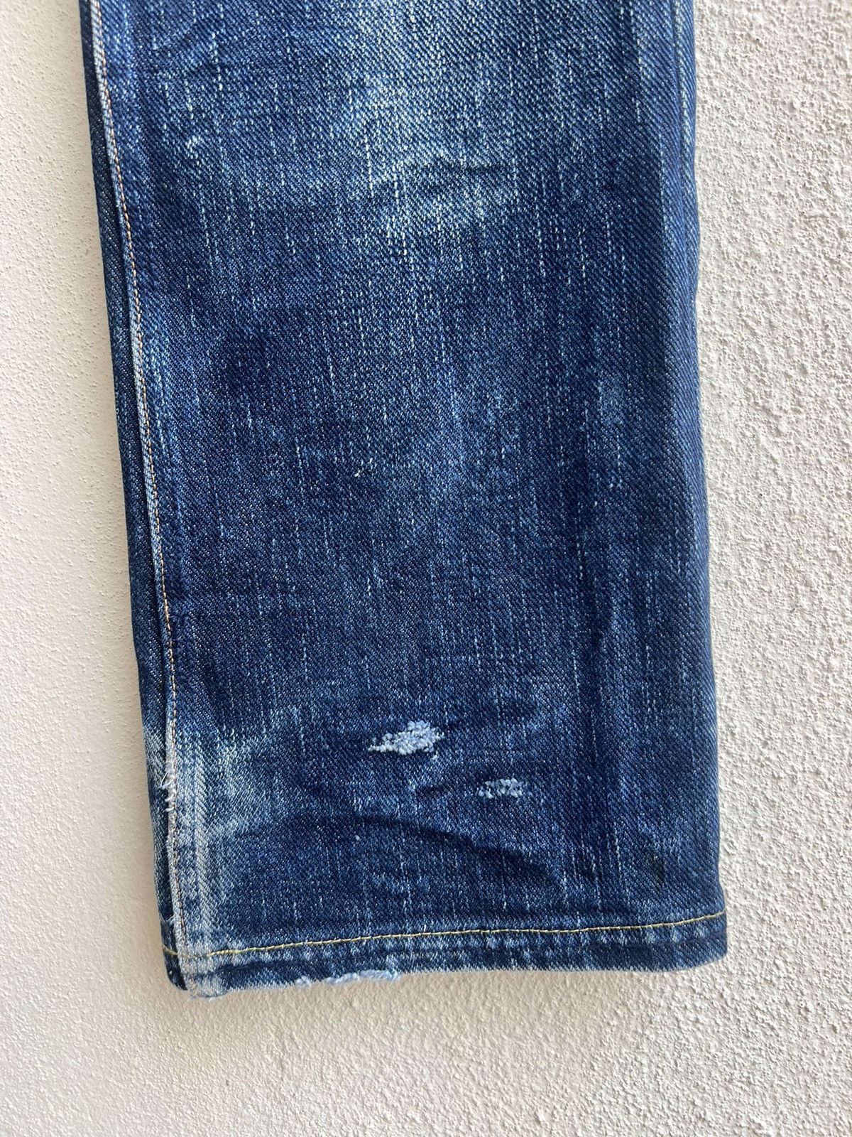 Freewheelers Trashed West Ride Japan Thick Denim Bootcut Jeans Size US 28 / EU 44 - 12 Thumbnail