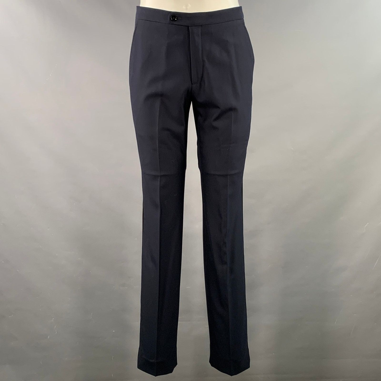 Indochino Size 38 Navy Black Contrast Trim Wool Cashmere Tuxedo Size 38R - 5 Thumbnail