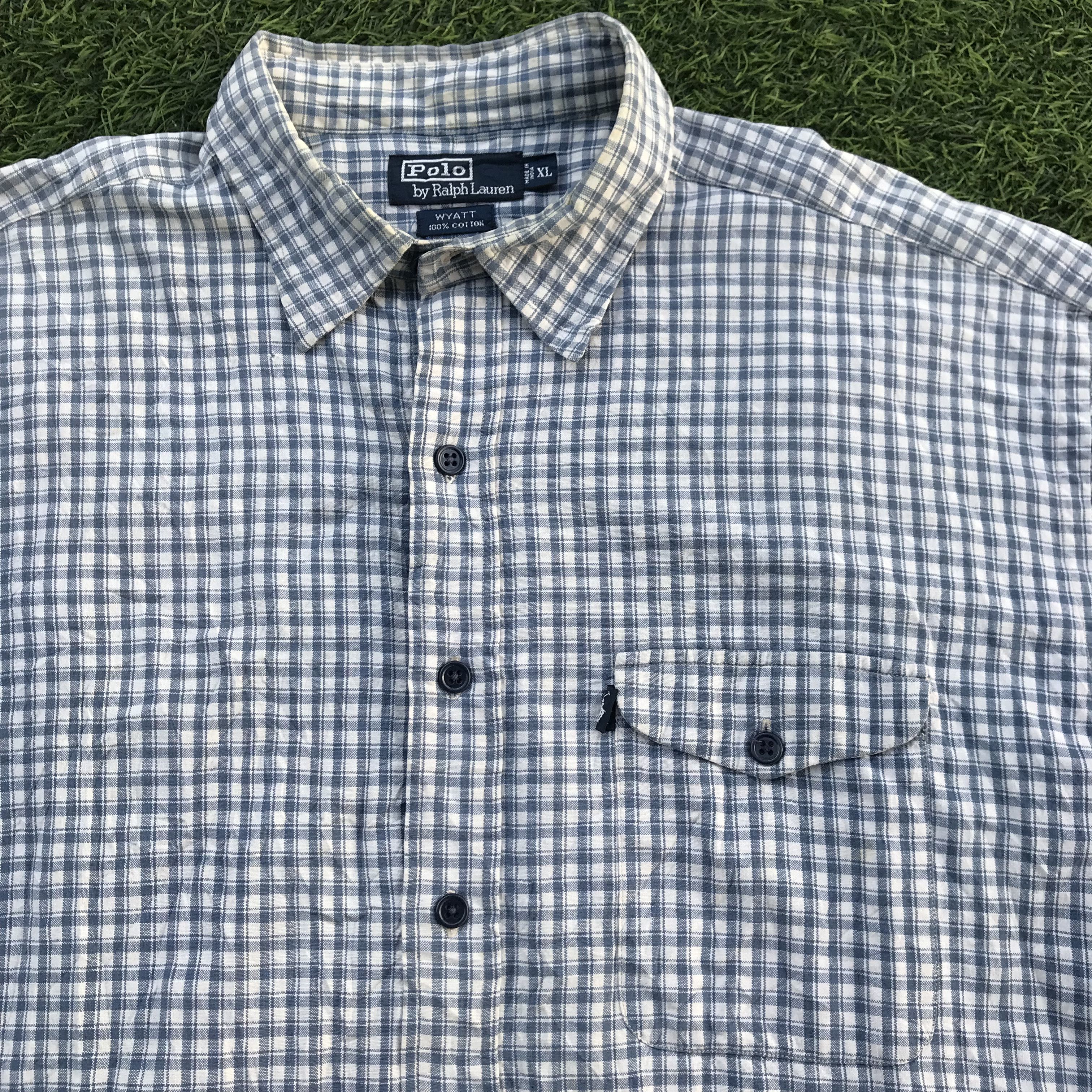 Polo Ralph Lauren × Vintage Vintage archive Polo ralph lauren Wyatt shirt checkered Size US XL / EU 56 / 4 - 13 Thumbnail