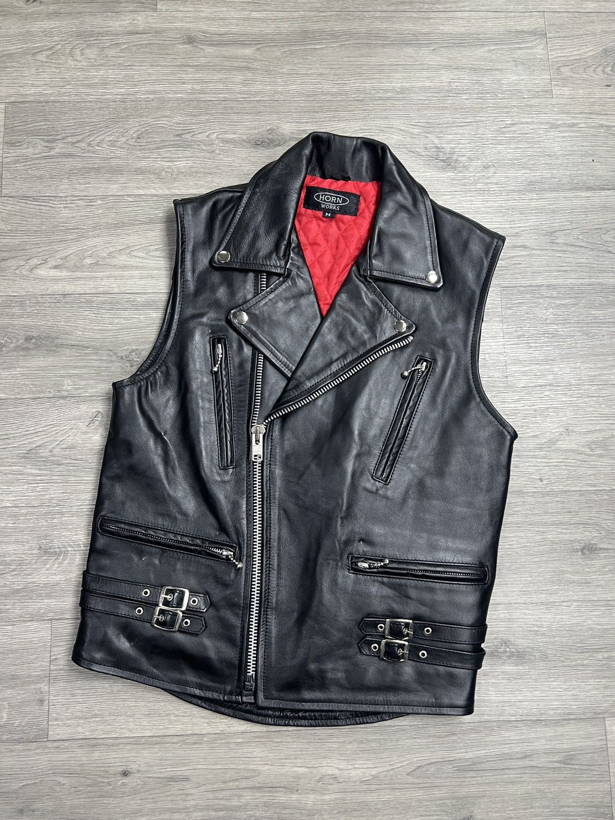 Leather Vintage Leather Biker Vest Motorcycle Moto Women’s Size S M Size M / US 6-8 / IT 42-44 - 3 Thumbnail