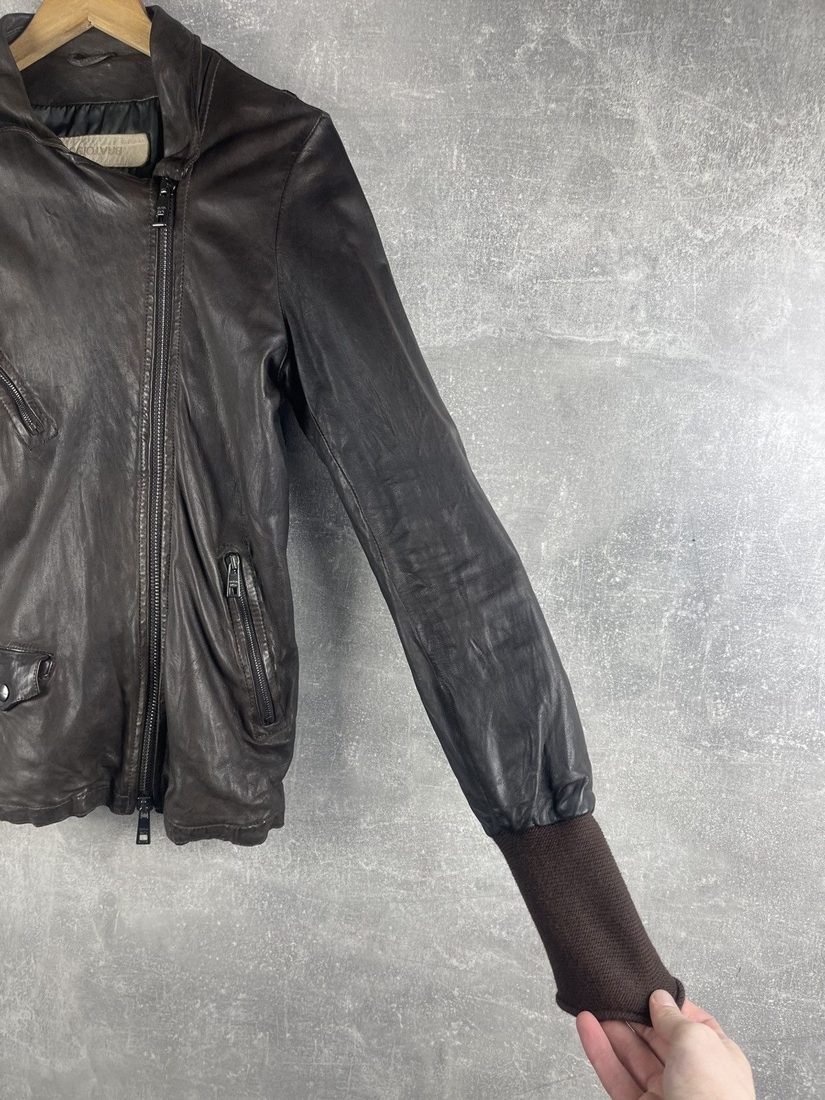 Giorgio Brato Giorgio Brato Dark Brown Vegetable-Tanned Leather Jacket Size US S / EU 44-46 / 1 - 4 Thumbnail