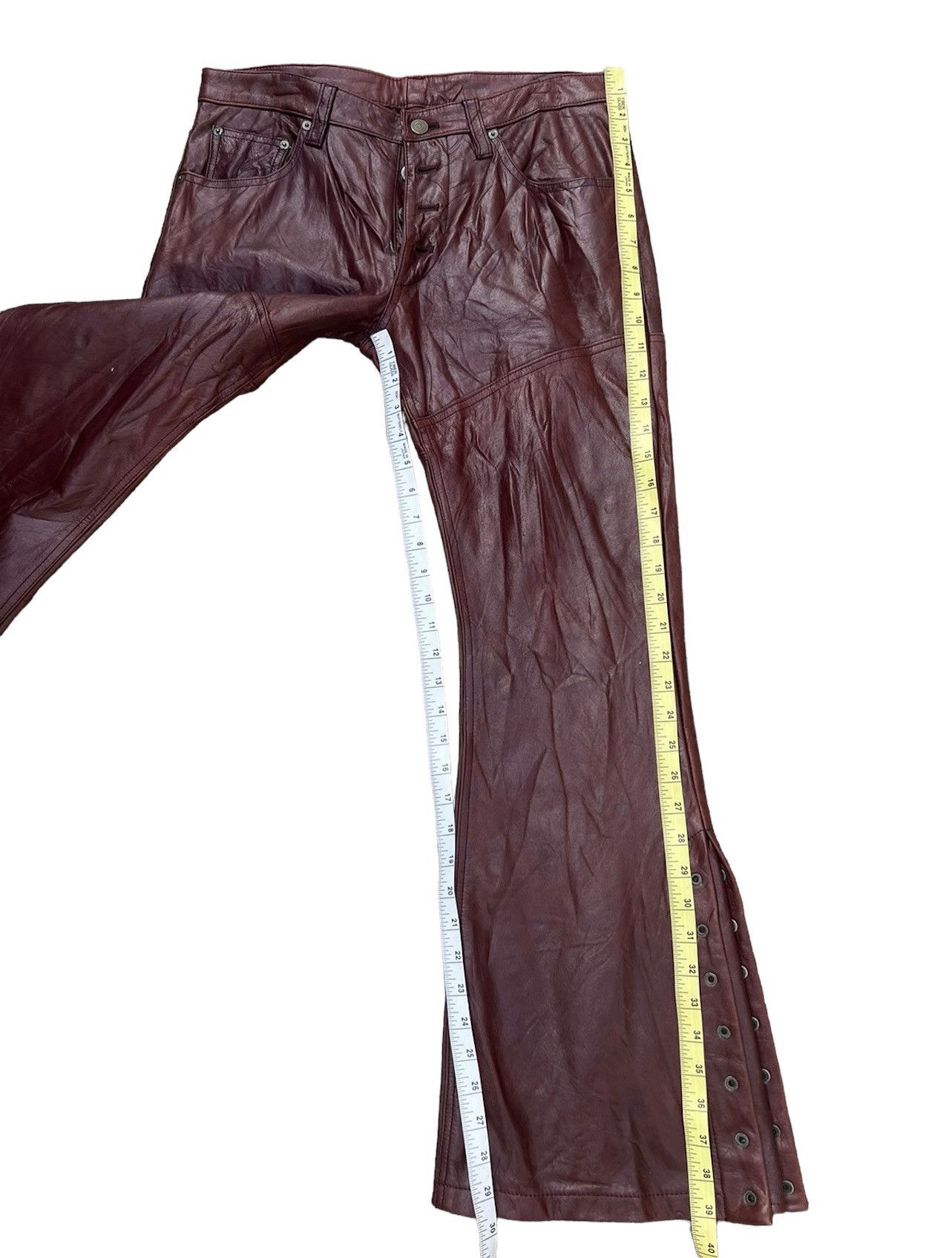 Tornado Mart Vintage Tornado Mart Patina Leather Super Flare Pant Size US 31 - 5 Thumbnail