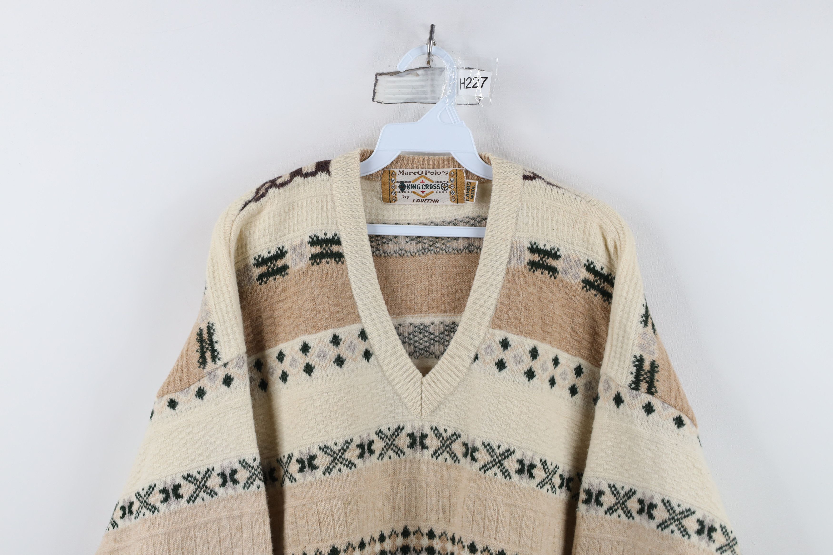 Vintage Vintage 90s Streetwear Knit Fair Isle V-Neck Sweater USA Size US XL / EU 56 / 4 - 2 Thumbnail