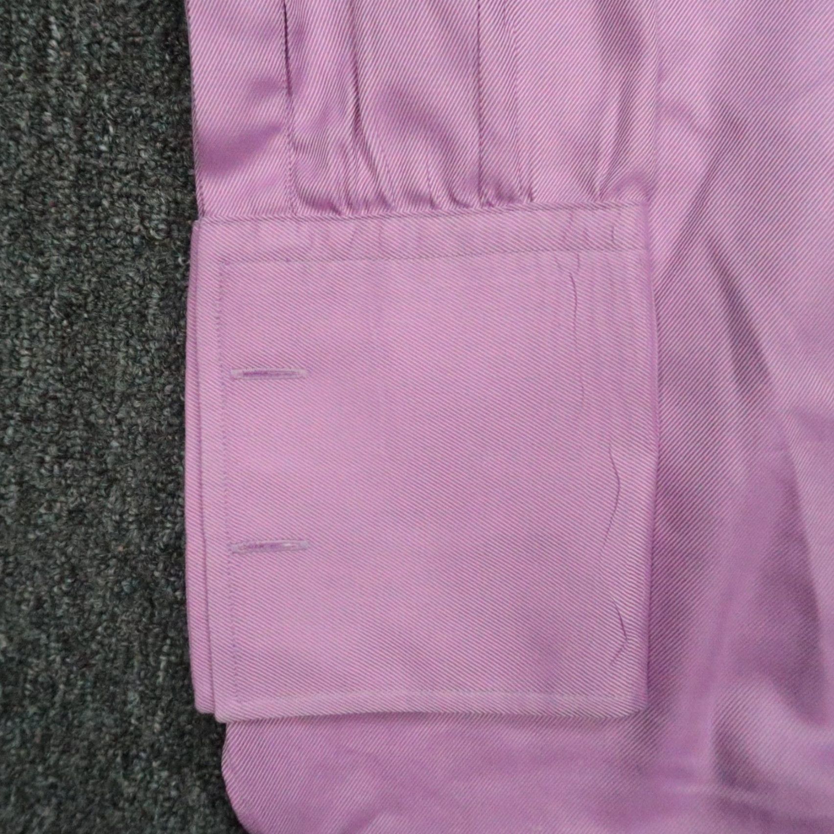 Turnbull & Asser Turnbull & Asser Shirt Mens 4XL Purple Bespoke Dress Shirt French Cuff Long Sleeve Size US XXL / EU 58 / 5 - 4 Thumbnail