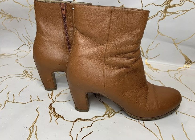 Maison Margiela Maison Martin Margiela Brown Leather Almond Heeled Boots Size US 8 / IT 38 - 4 Thumbnail