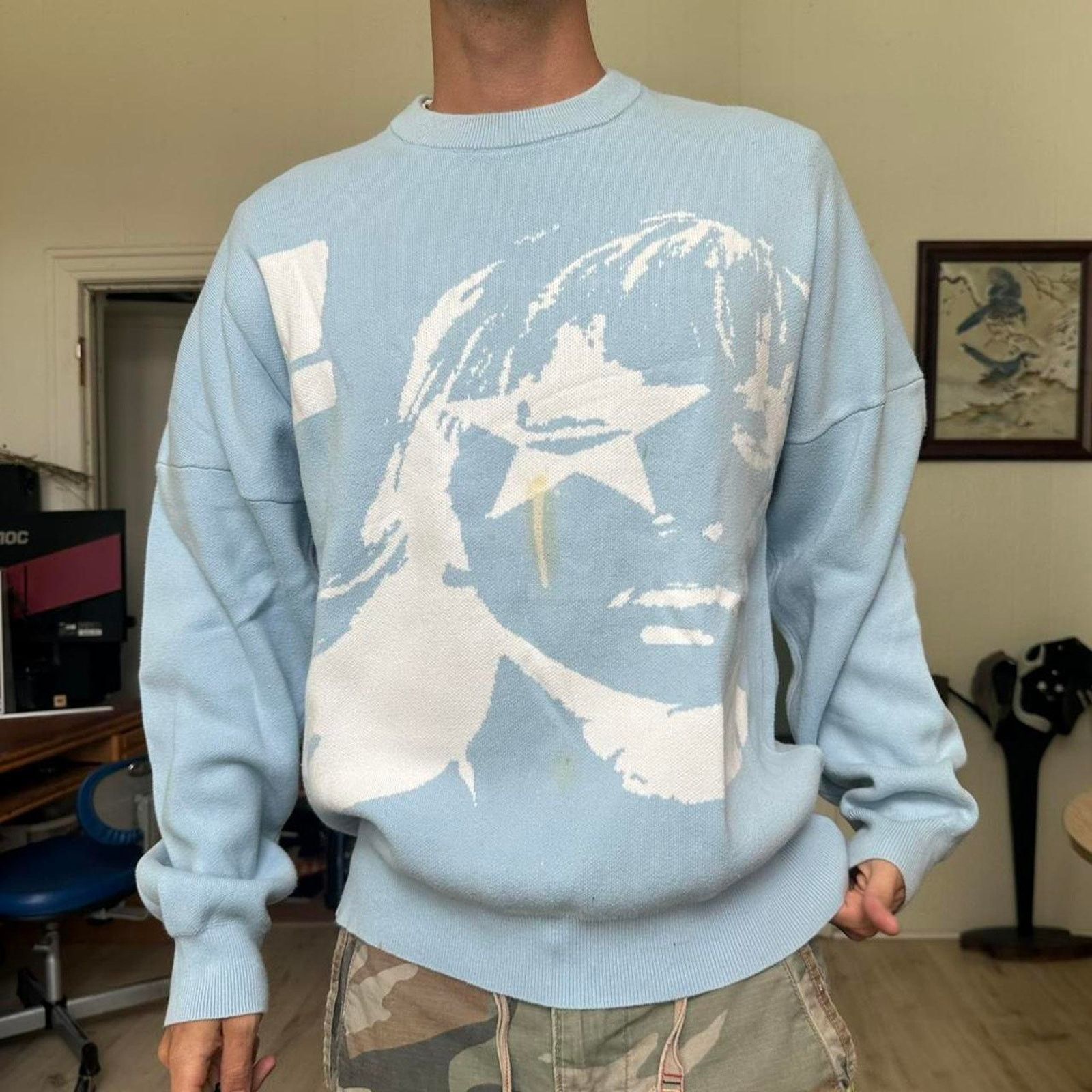 Other Streetwear Omnee World Star Girl Knit Pulllver AOP Sweater Size US L / EU 52-54 / 3 - 1 Thumbnail