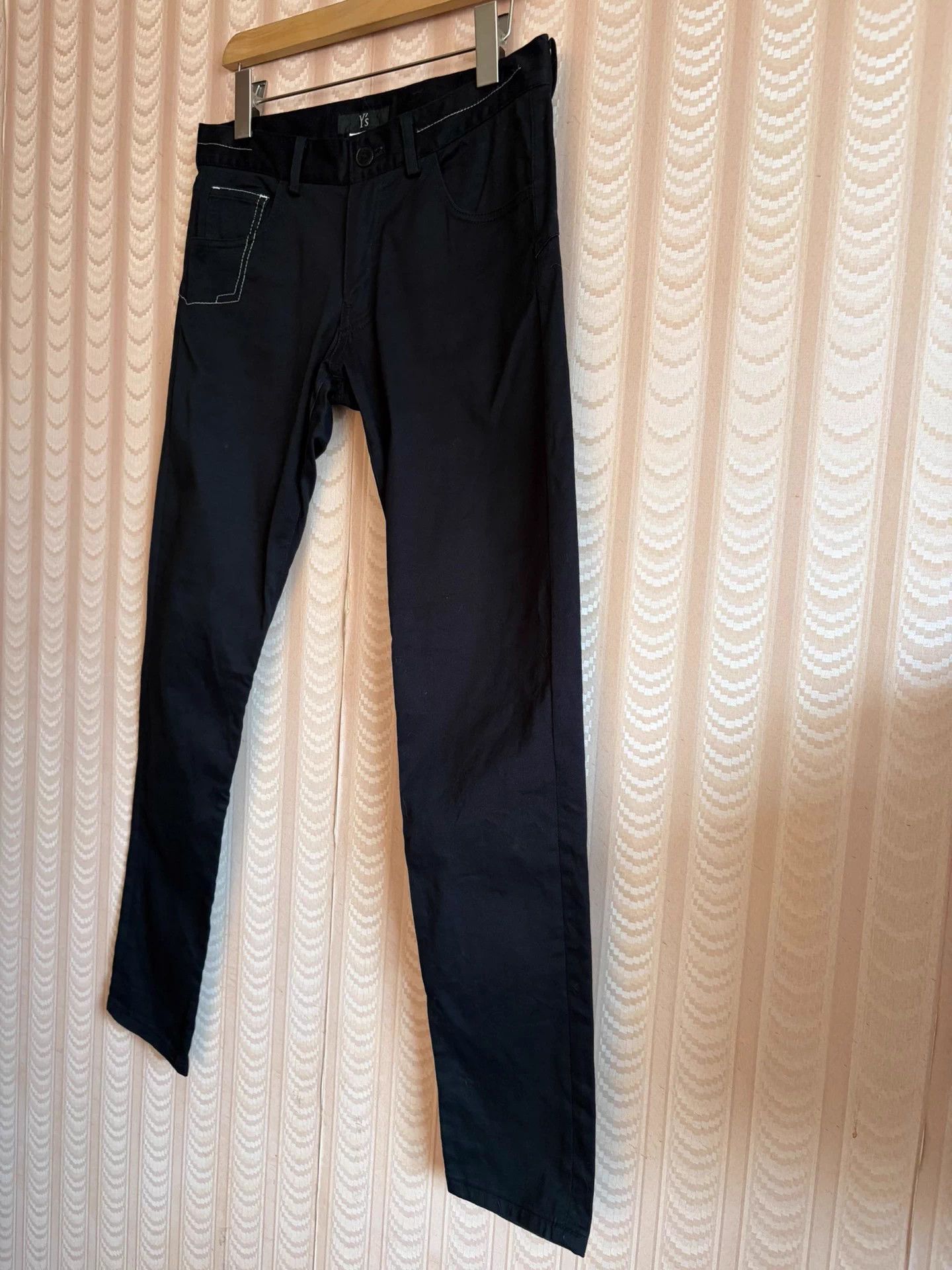 Yohji Yamamoto Yohji Yamamoto Y's Women's Black Topstitch Straight Jeans 2 Size 26" / US 2 / IT 38 - 2 Thumbnail