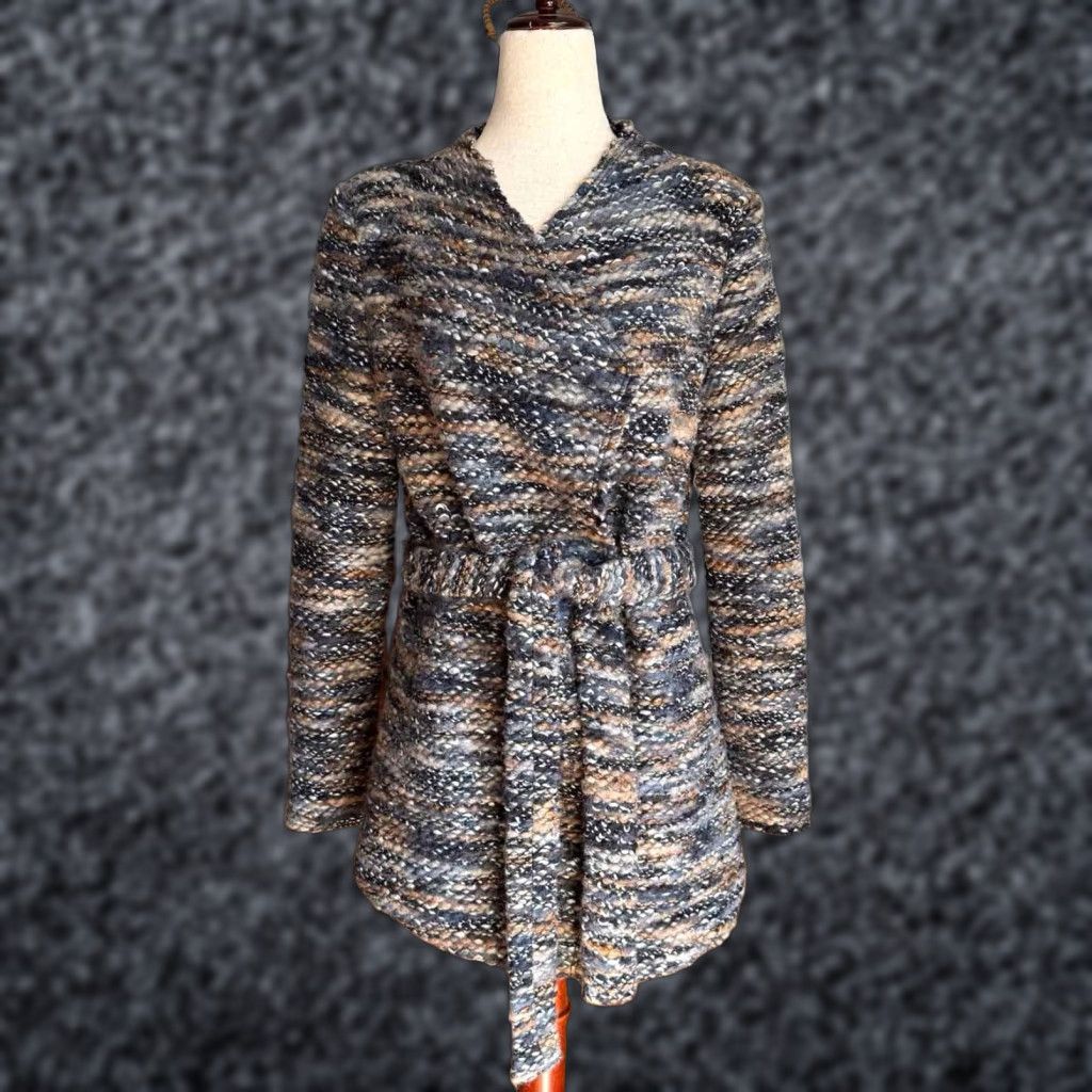 Iro IRO Cardigan Sweater Jacket Belted Wool Blend Tweed Boucle Campiaspe Size 42 Women Multicolor Pockets Size M / US 6-8 / IT 42-44 - 1 Thumbnail
