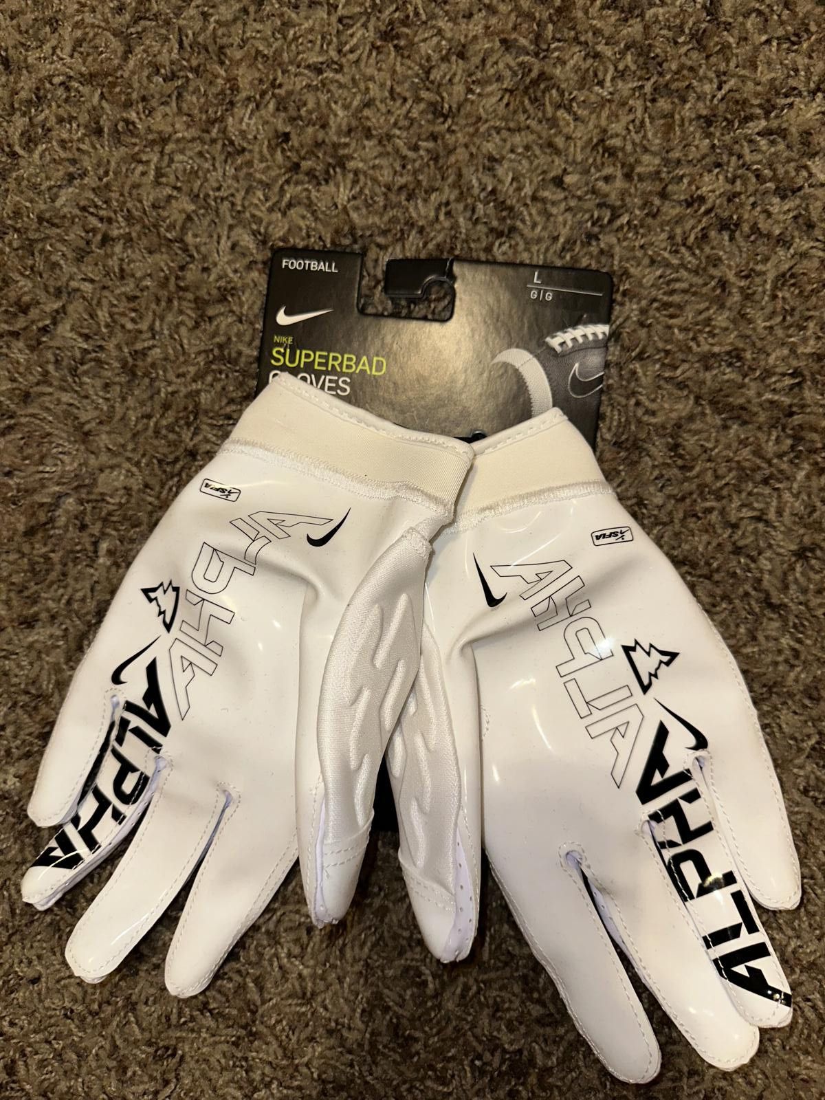 Nike Nike Men’s White Superbad 6.0 Football Gloves Size ONE SIZE - 4 Thumbnail