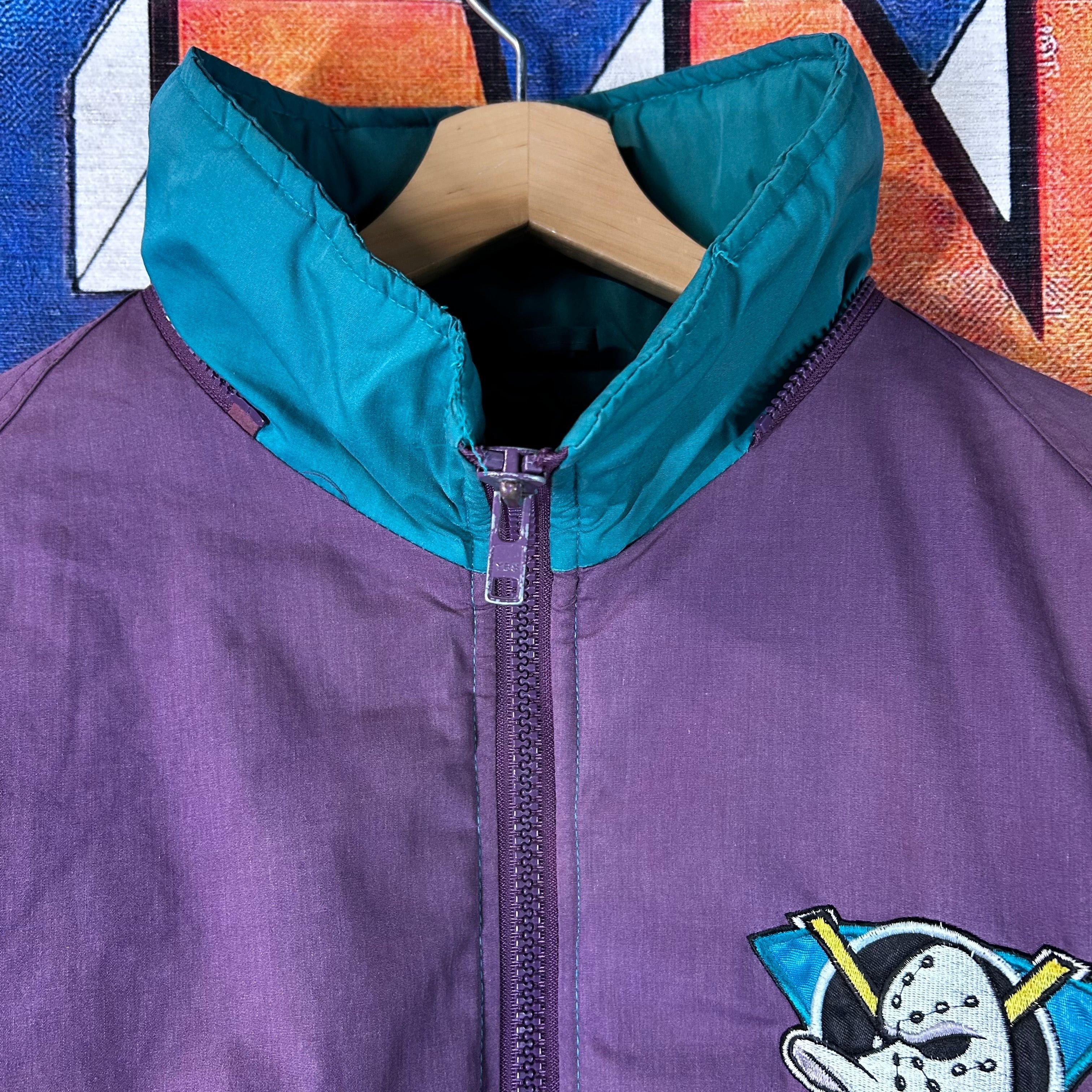 Vintage Vintage 90s Anaheim Ducks Pro Layer NHL Windbreaker Jacket Size US L / EU 52-54 / 3 - 6 Thumbnail