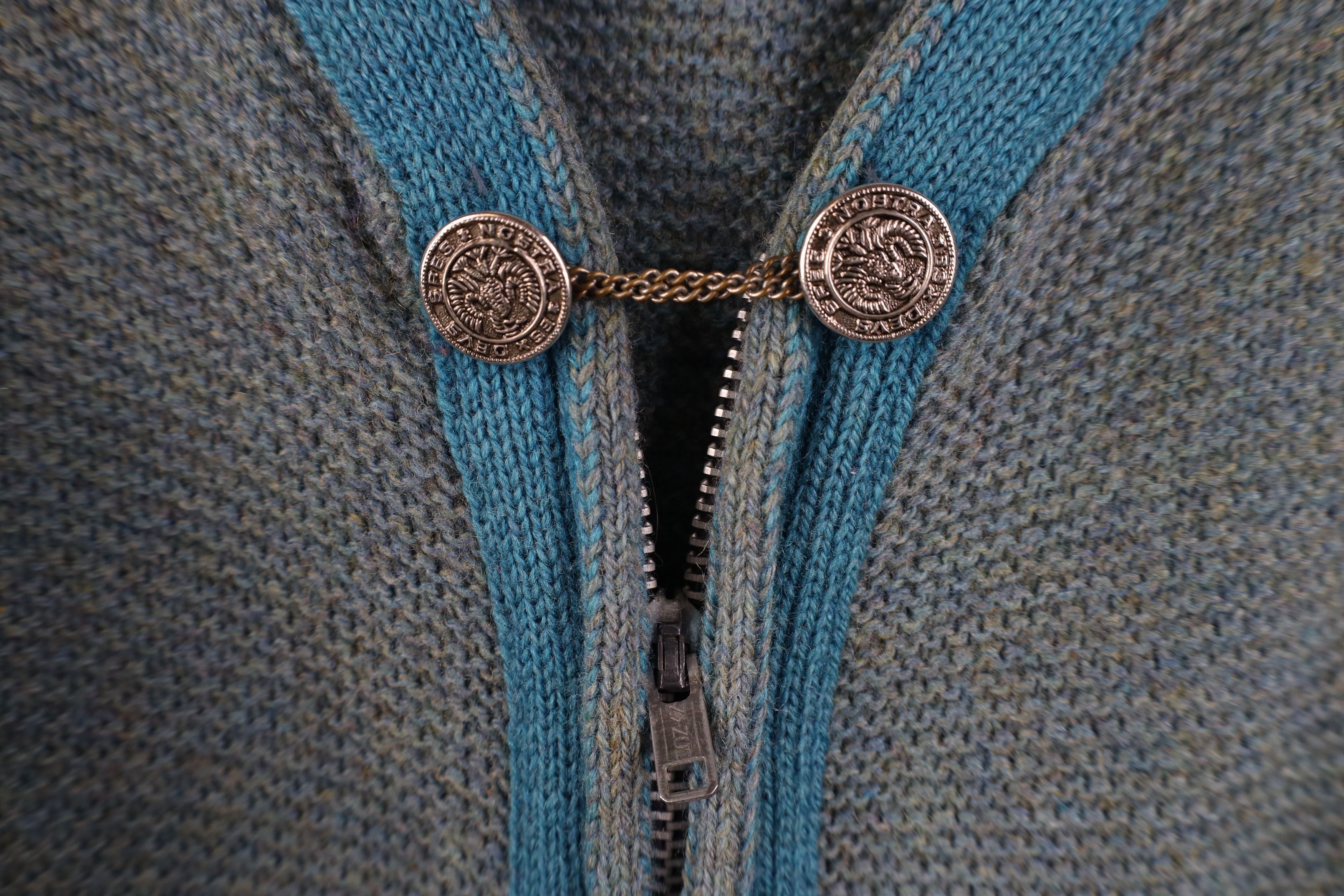 Vintage Vintage 50s Streetwear Chain Button Zip Cardigan Sweater USA Size US M / EU 48-50 / 2 - 6 Thumbnail