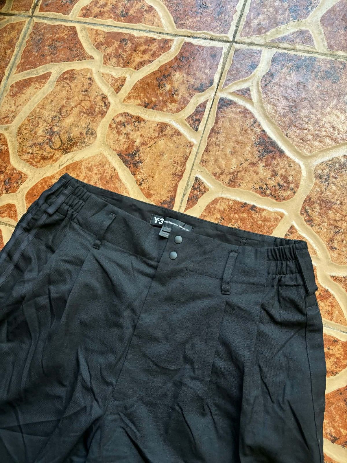 Y-3 Y3 Yohji Yamamoto Classic Refined Wool Stretch Cuffed Pants Size US 30 / EU 46 - 10 Thumbnail