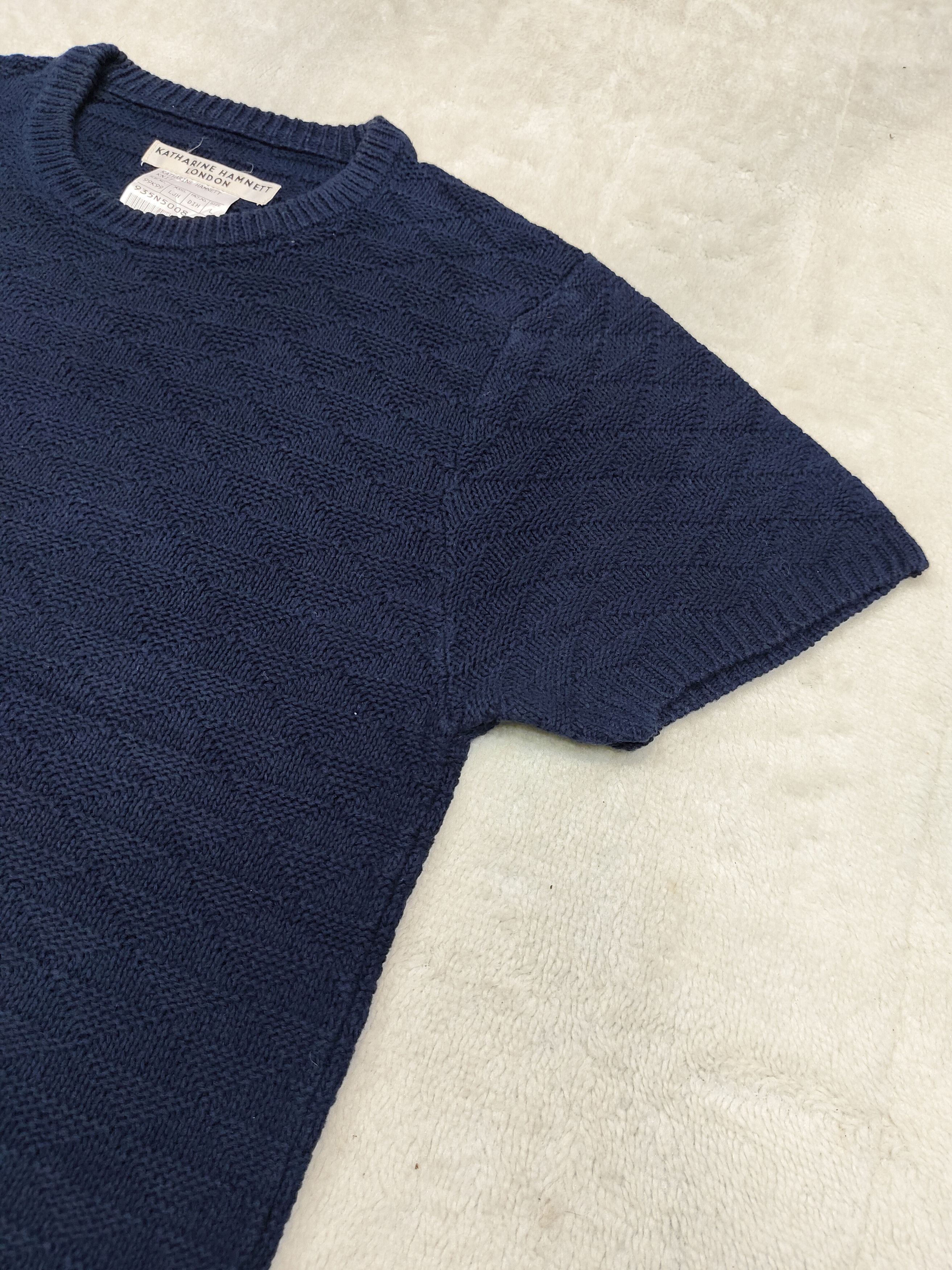 Katharine Hamnett London NEED GONE💥Vtg Katherine Hamnett Knitted Short Sleeve Size L / US 10 / IT 46 - 5 Thumbnail