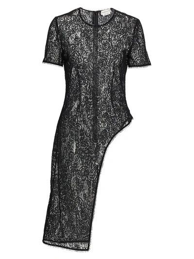 Alexander McQueen o1y0325 Mini Dress in Black Size S / US 4 / IT 40 - 1 Thumbnail