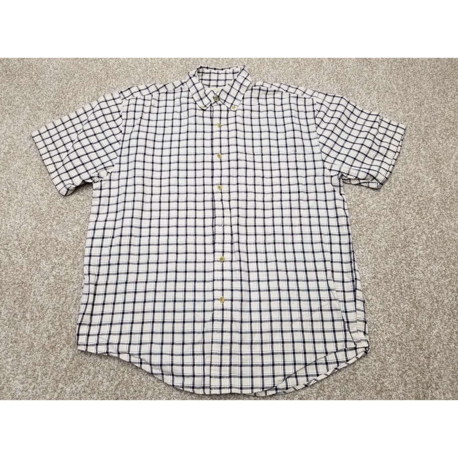 Eddie Bauer Eddie Bauer Shirt Mens Medium Blue Check Button Casual 100% Cotton Camp Outdoors Size US M / EU 48-50 / 2 - 7 Thumbnail