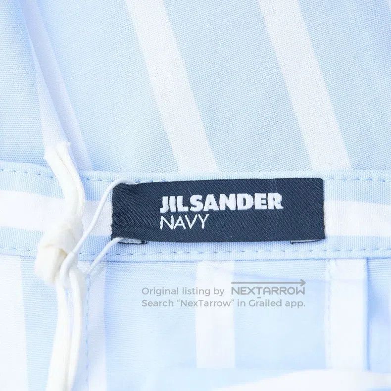 Jil Sander Jil Sander size 36 Ladies Blue and White Striped Shirt Dres Size 35" - 7 Thumbnail