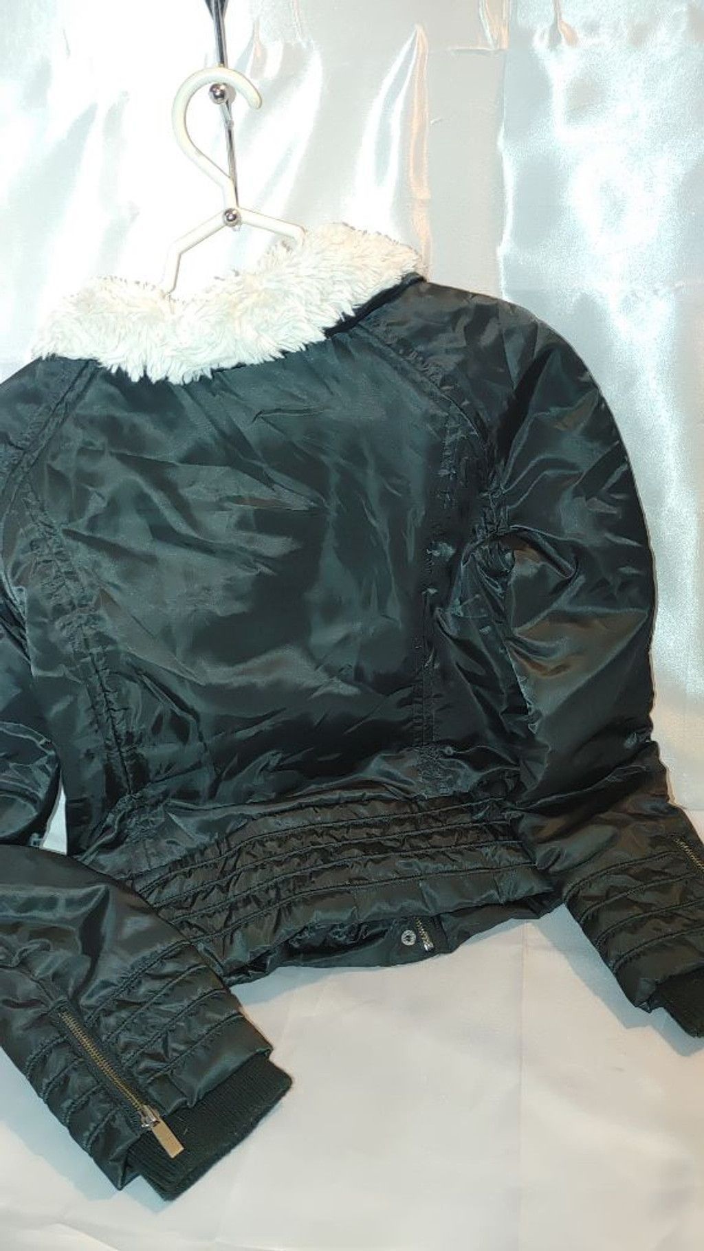 Blanc Noir Blanc Noir Moto Aviator Quilted Jacket w. Faux Fur Size XL Size XL / US 12-14 / IT 48-50 - 5 Thumbnail