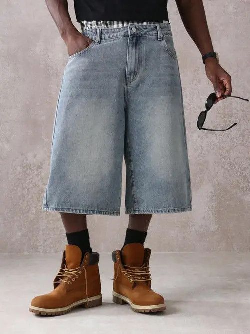 Japanese Brand × Vintage VINTAGE denim jeans shorts jorts Y2K DRIP Size US 32 / EU 48 - 4 Thumbnail