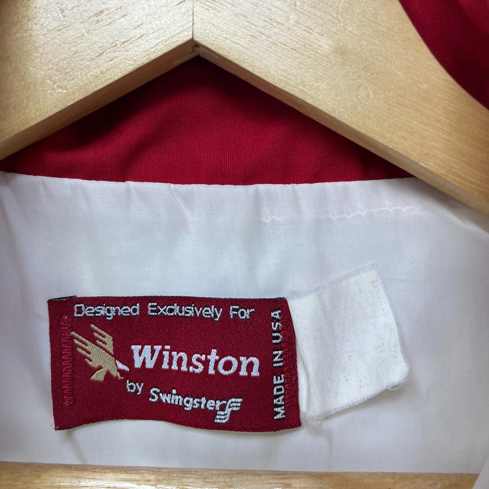 Swingster Vintage 90s Winston Racing Team Zip Up Jacket Large NASCAR Size ONE SIZE - 6 Thumbnail