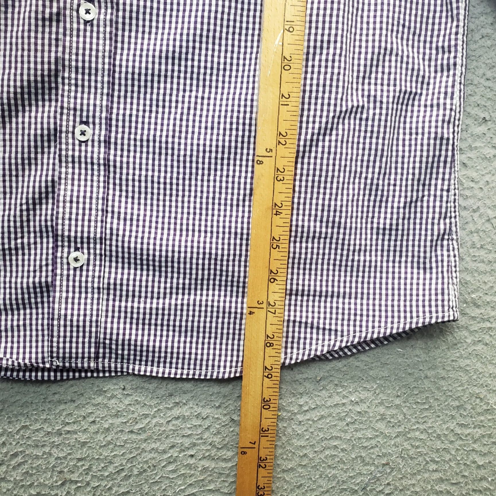 Vintage Nick Graham Dress Shirt Mens L Multi Gingham Stretch Modern Fit Button Down Size 42R - 3 Thumbnail