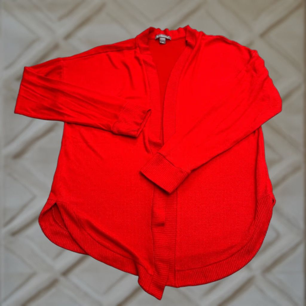 Vintage Peace & Pearls Cardigan Sweater Womens Medium Red Knit Casual Work Lightweight Stretch Size M / US 6-8 / IT 42-44 - 1 Thumbnail