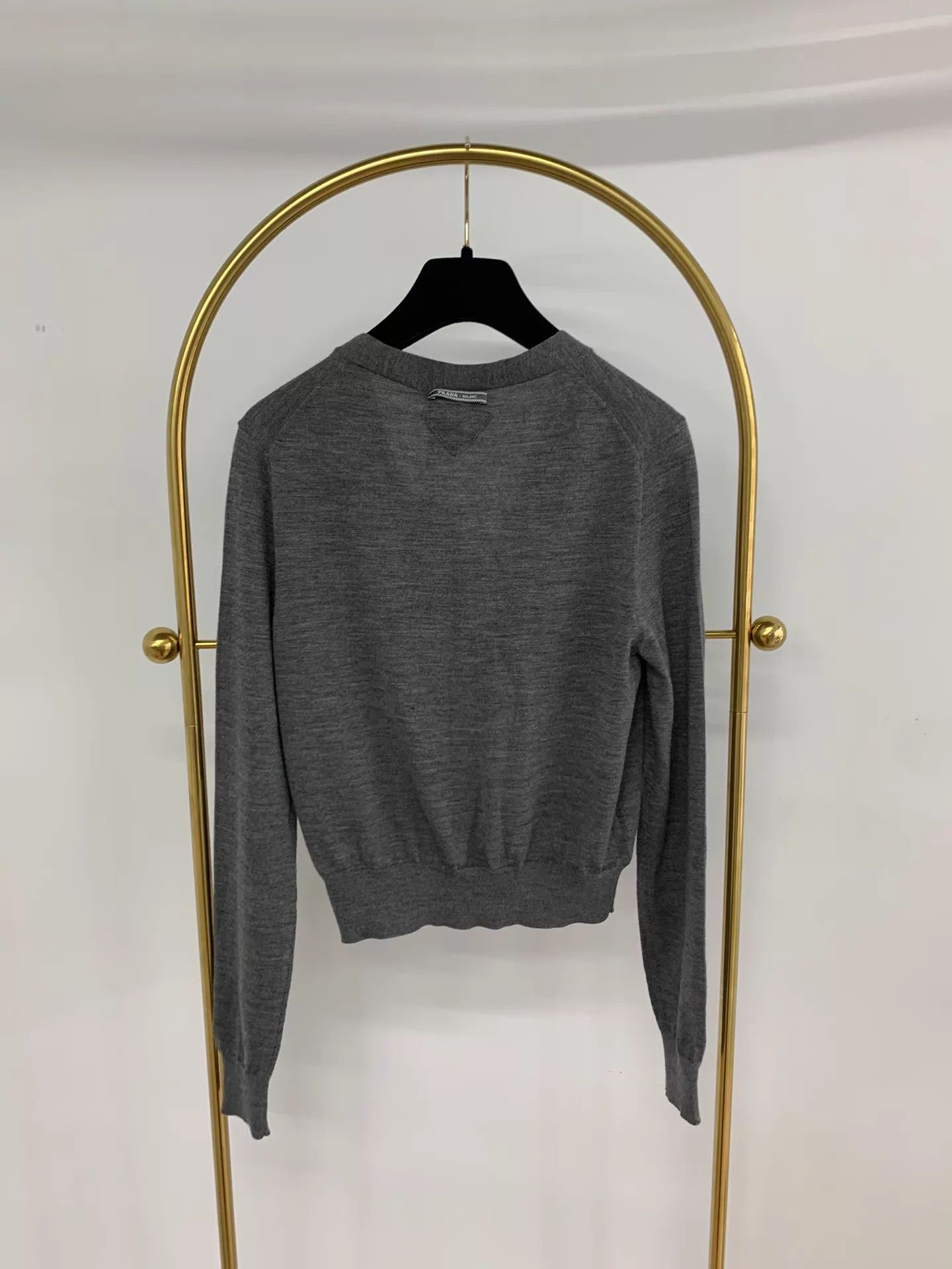 Prada Prada Gray Wool Knit Cardigan 38 NWT Size XS / US 0-2 / IT 36-38 - 3 Thumbnail