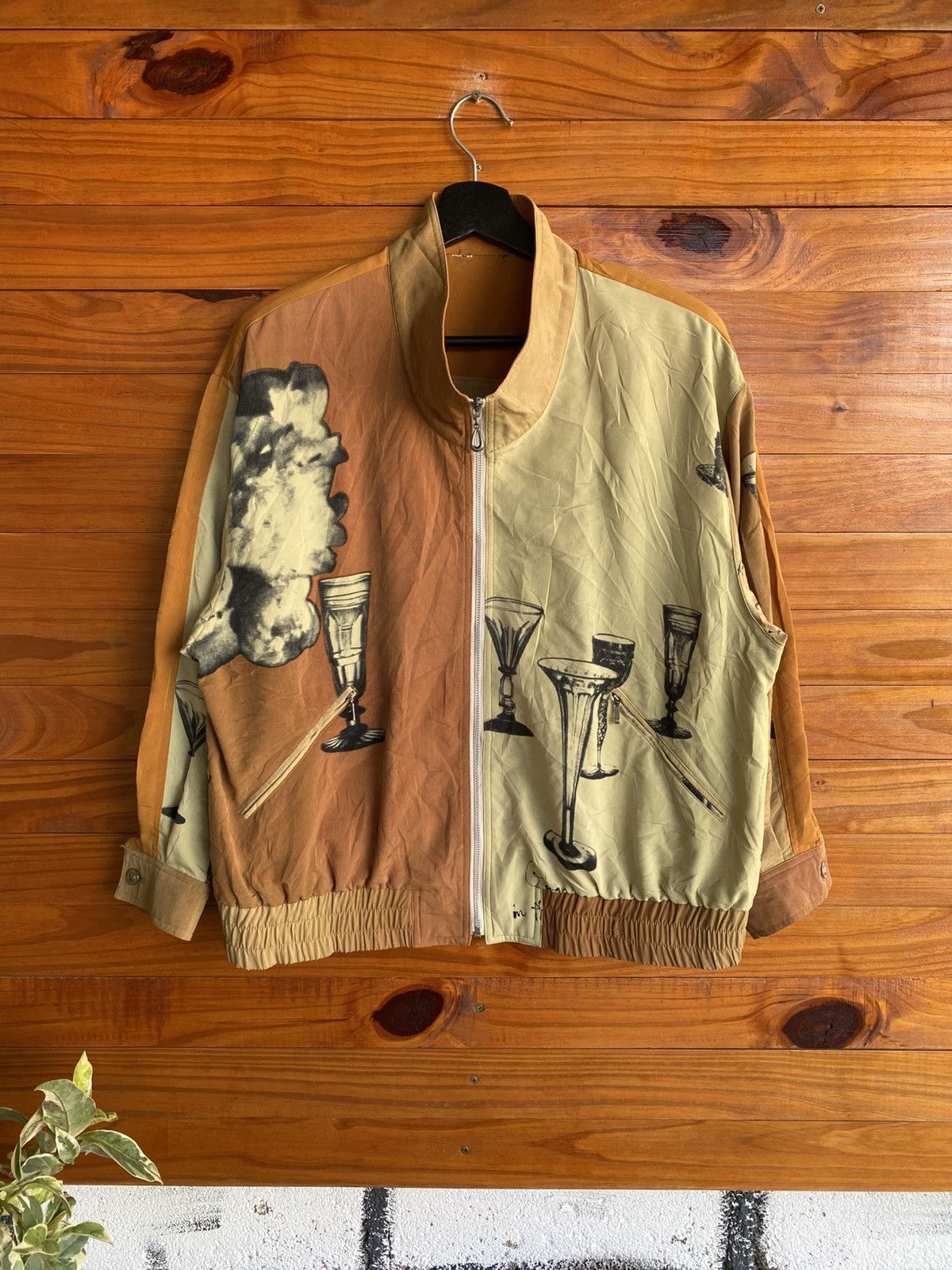 Japanese Brand Vintage Japanese Graphic Bomber Jacket Art Print Zip-Up Size L / US 10 / IT 46 - 3 Thumbnail