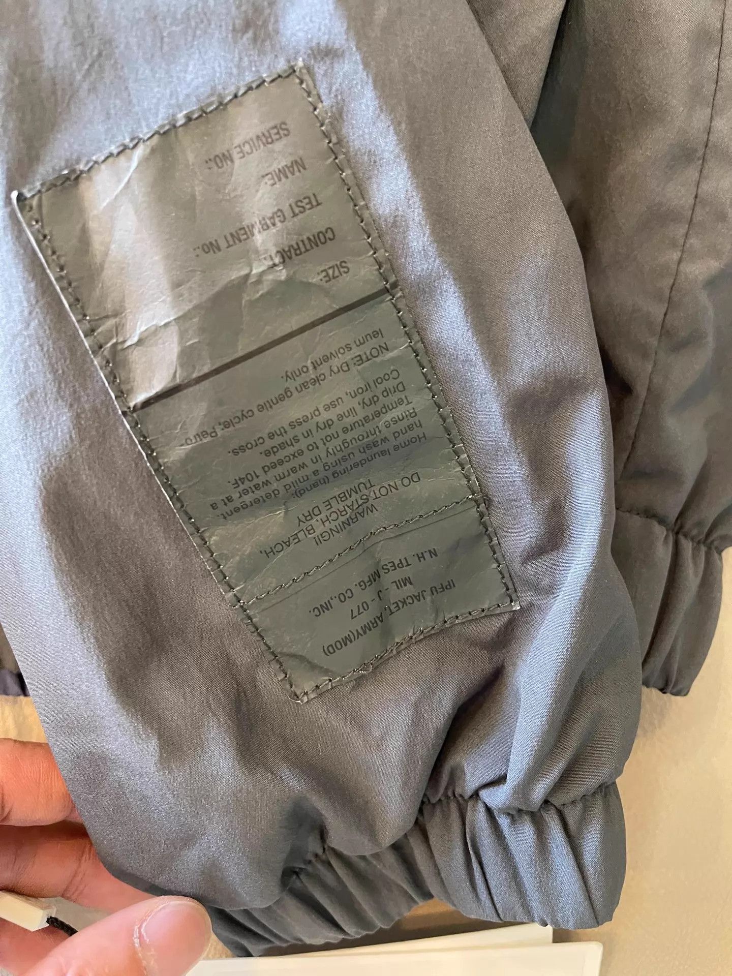 N.Hoolywood N.HOOLYWOOD 24AW TEST BLOUSON Military Zip Jkt Bluegray/Charcoal Japan Size XS / US 0-2 / IT 36-38 - 7 Thumbnail