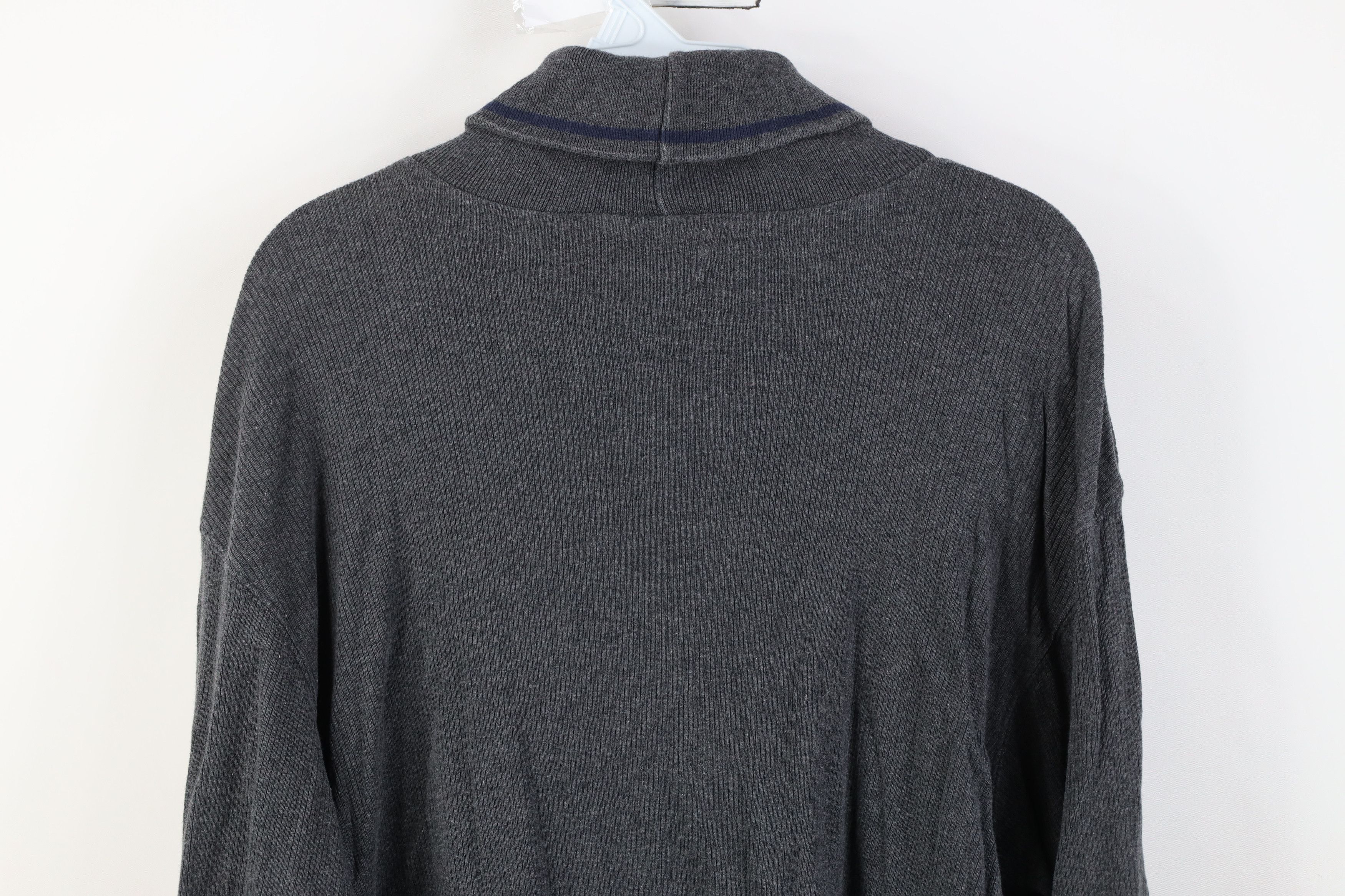 Woolrich Woolen Mills Vintage 90s Woolrich Ribbed Knit Turtleneck T-Shirt Gray USA Size US XL / EU 56 / 4 - 10 Thumbnail