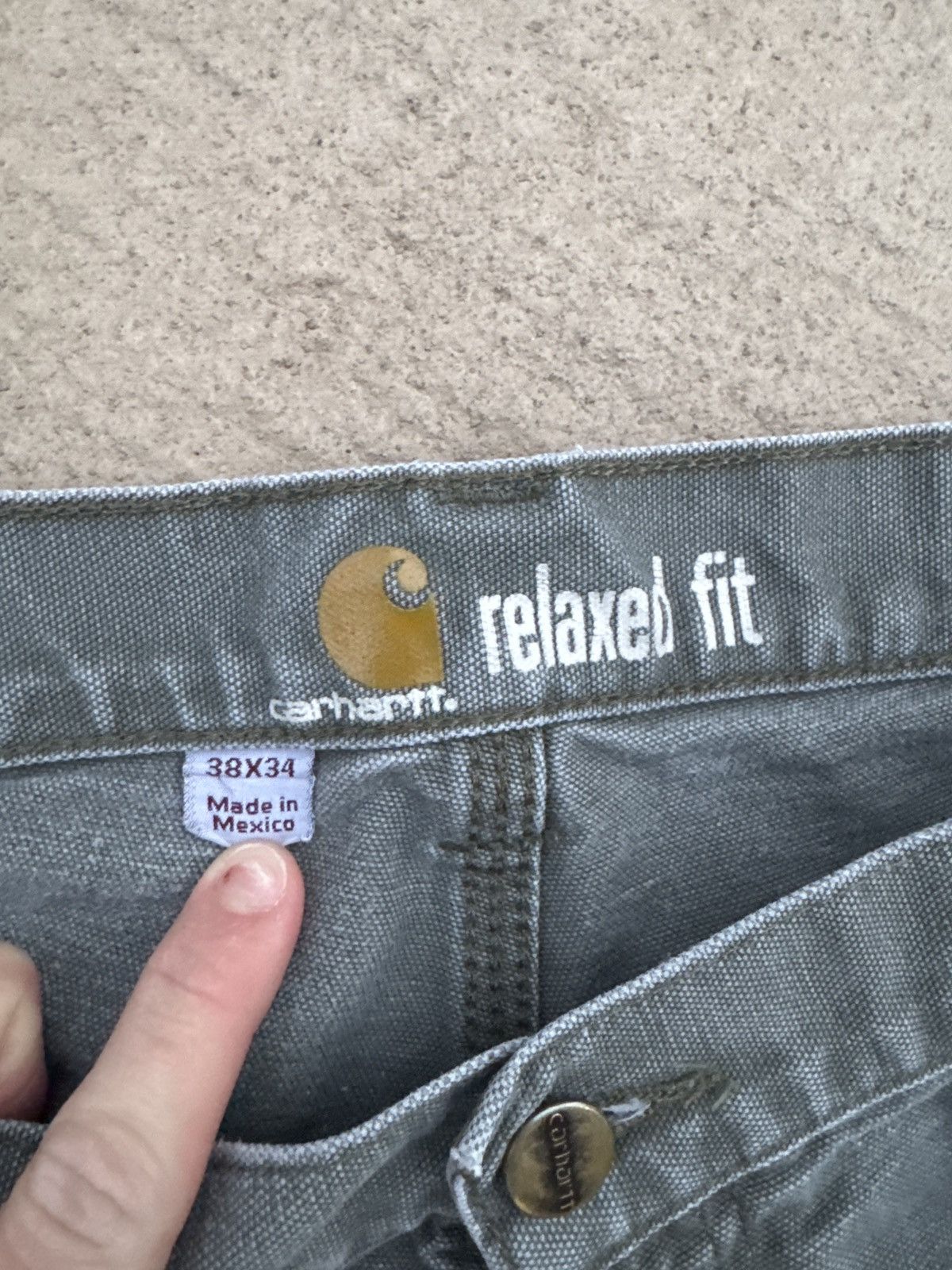 Carhartt Green Relaxed Fitt Carhartt Carpenters Pants Size US 38 / EU 54 - 4 Thumbnail