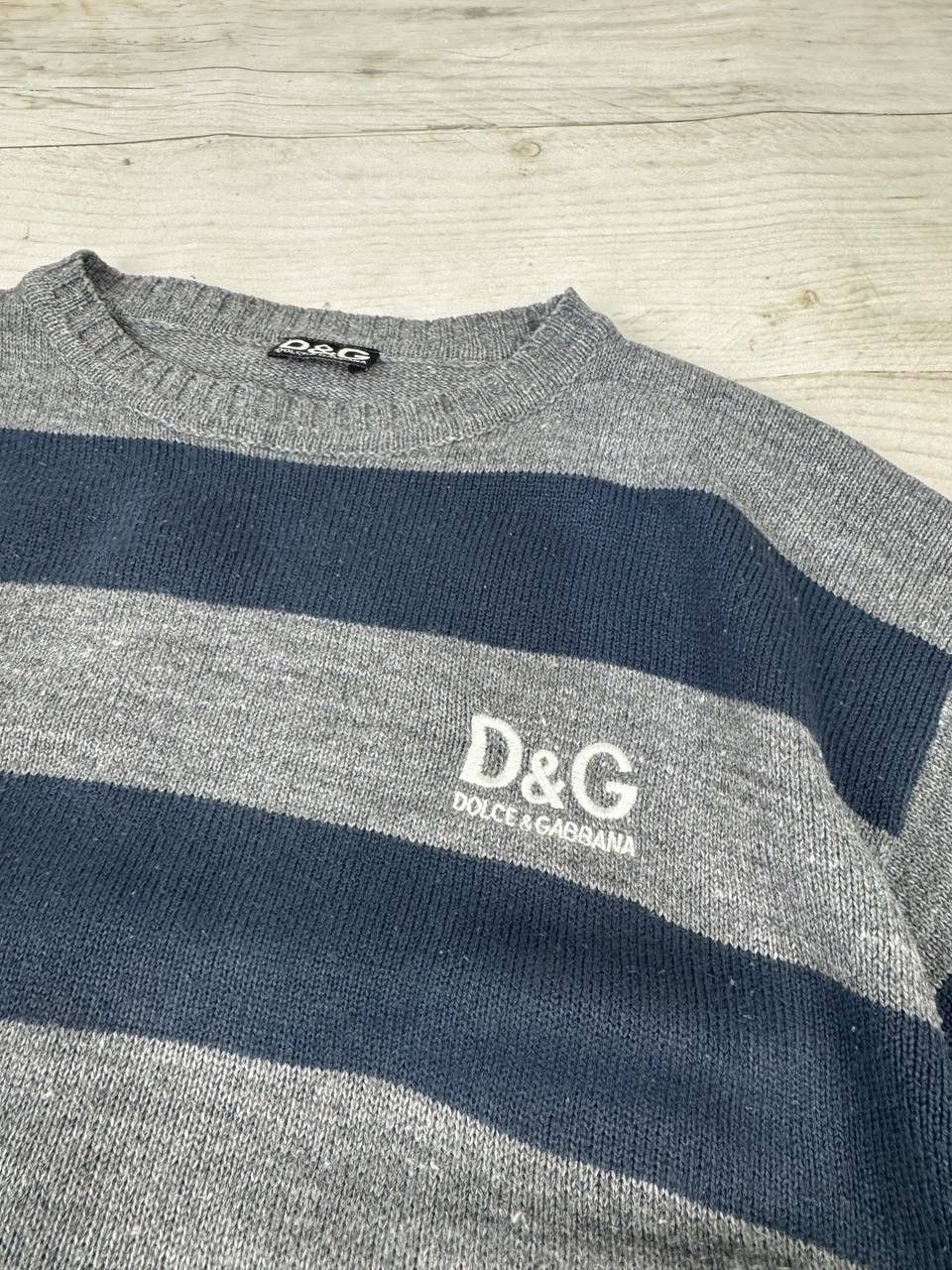 Dolce & Gabbana Vintage Dolce Gabbana Big Logo Knit Sweater Striped Size US M / EU 48-50 / 2 - 8 Thumbnail