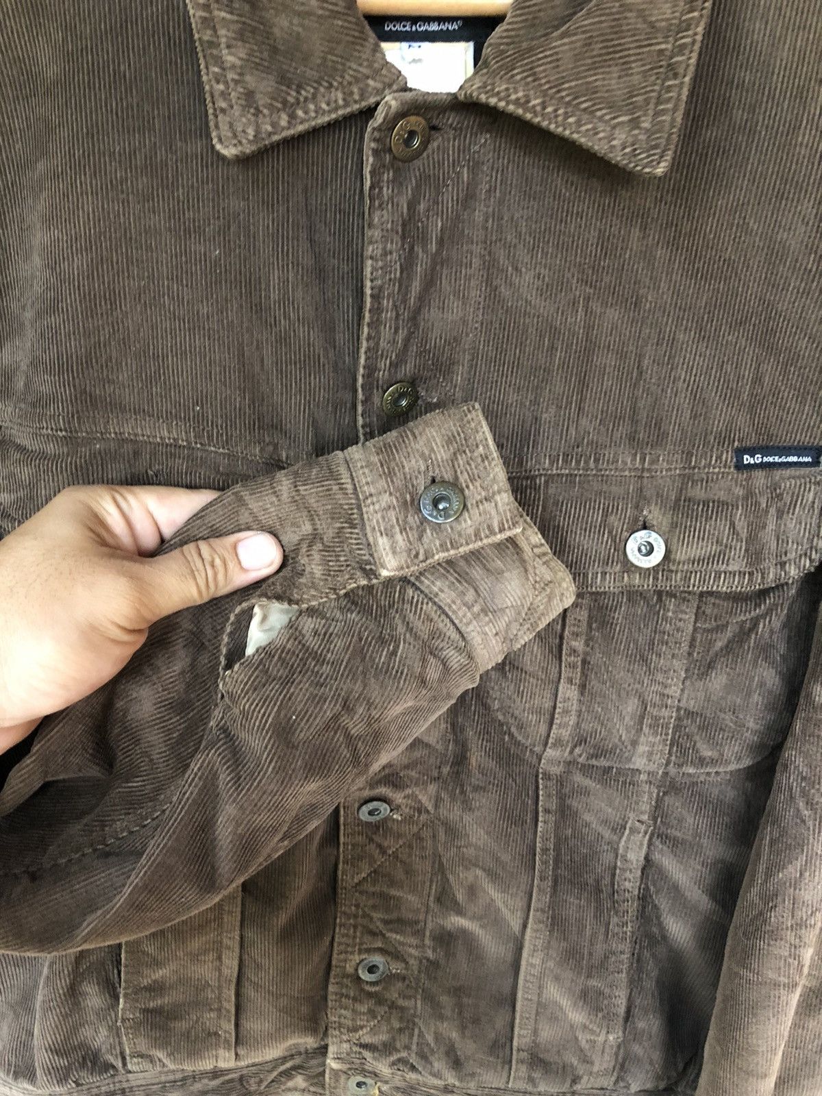 Dolce & Gabbana Vintage Dolce and Gabbana Corduroy Denim Jacket Size US M / EU 48-50 / 2 - 6 Thumbnail