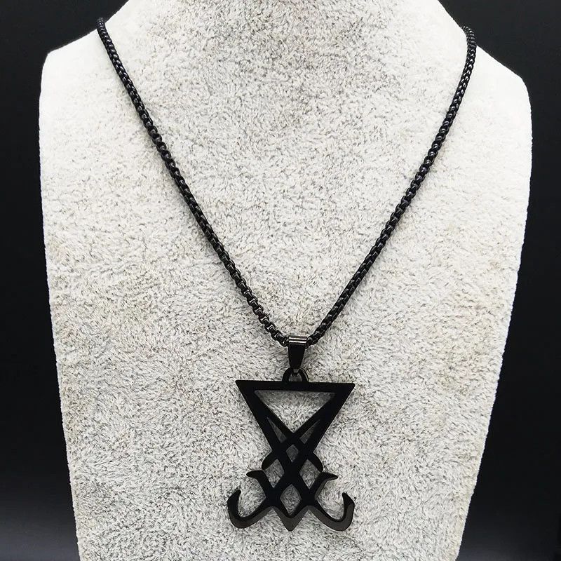 Jewelry Sigil Church of Satan Pendant Necklace Emblem Talisman Size ONE SIZE - 4 Thumbnail