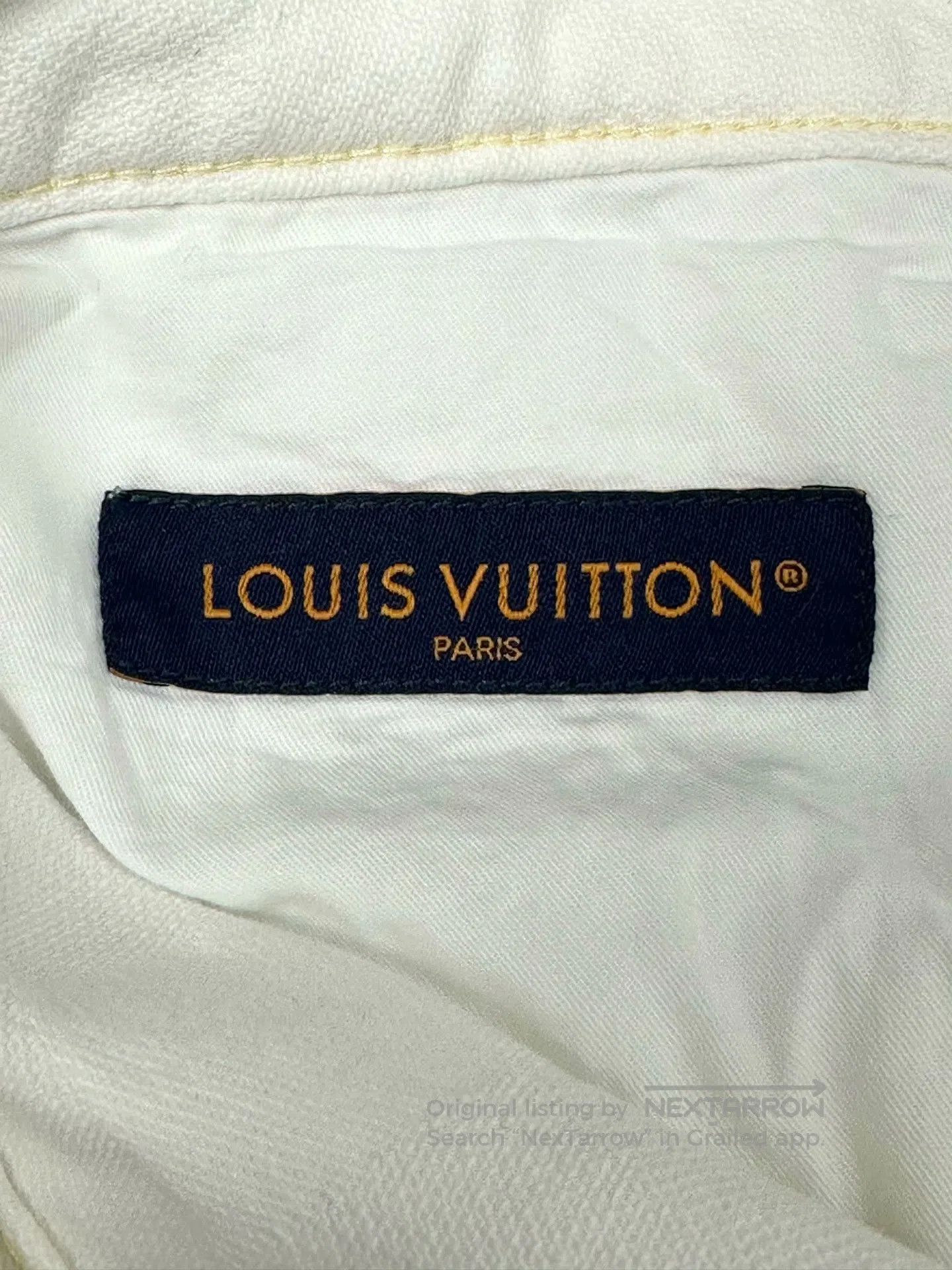 Louis Vuitton Louis Vuitton White Checkered Logo Denim Pants| Size US 33 - 3 Thumbnail