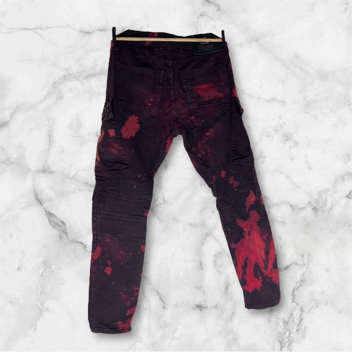 Other Cipo & Baxx Black And Red Studded Biker Jeans Size US 30 / EU 46 - 5 Thumbnail