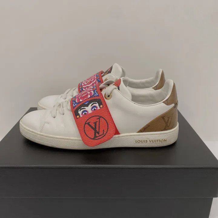 Louis Vuitton Louis Vuitton Floral Embellished Sneakers in White and Red Size US 6.5 / EU 39-40 - 6 Thumbnail