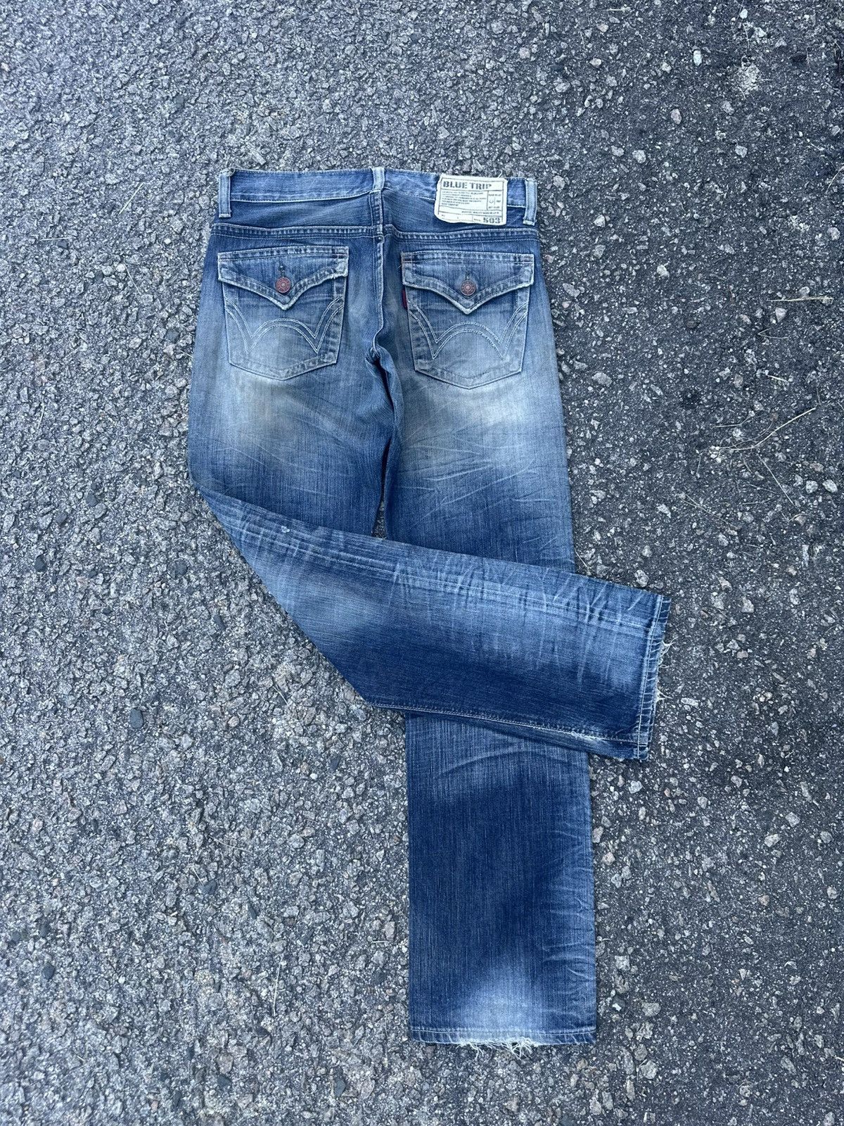 Edwin 💥Crazyyy Edwin Blue Trip FLARE 503 Japan Denim Size US 32 / EU 48 - 18 Thumbnail