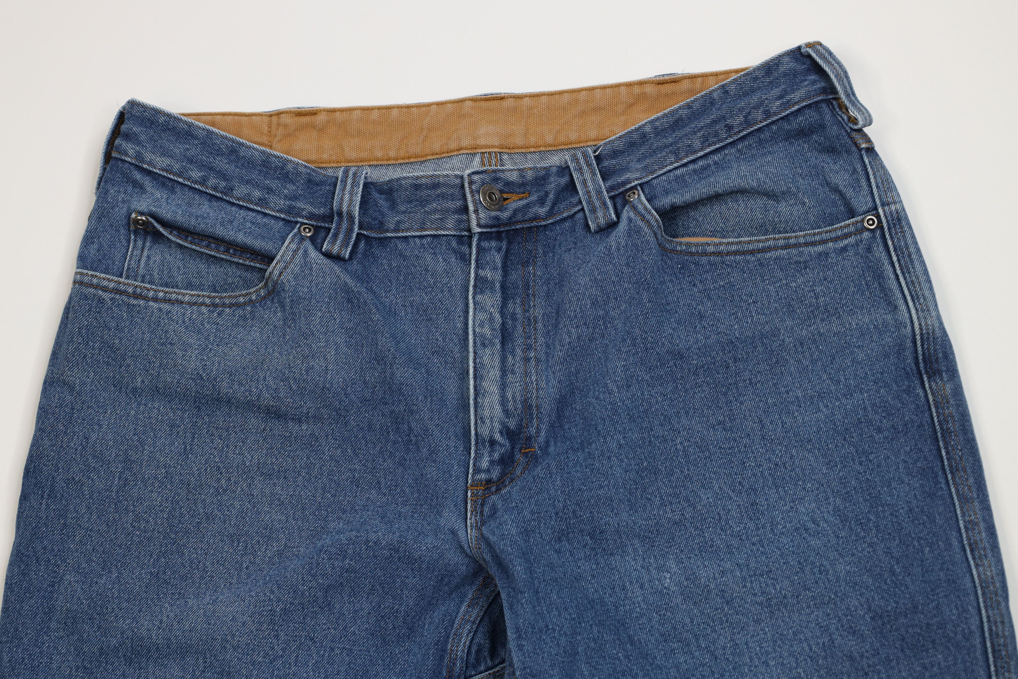 Duluth Trading Company Duluth Trading Co Workwear Wide Leg Denim Jeans Blue Cotton Size US 36 / EU 52 - 2 Thumbnail