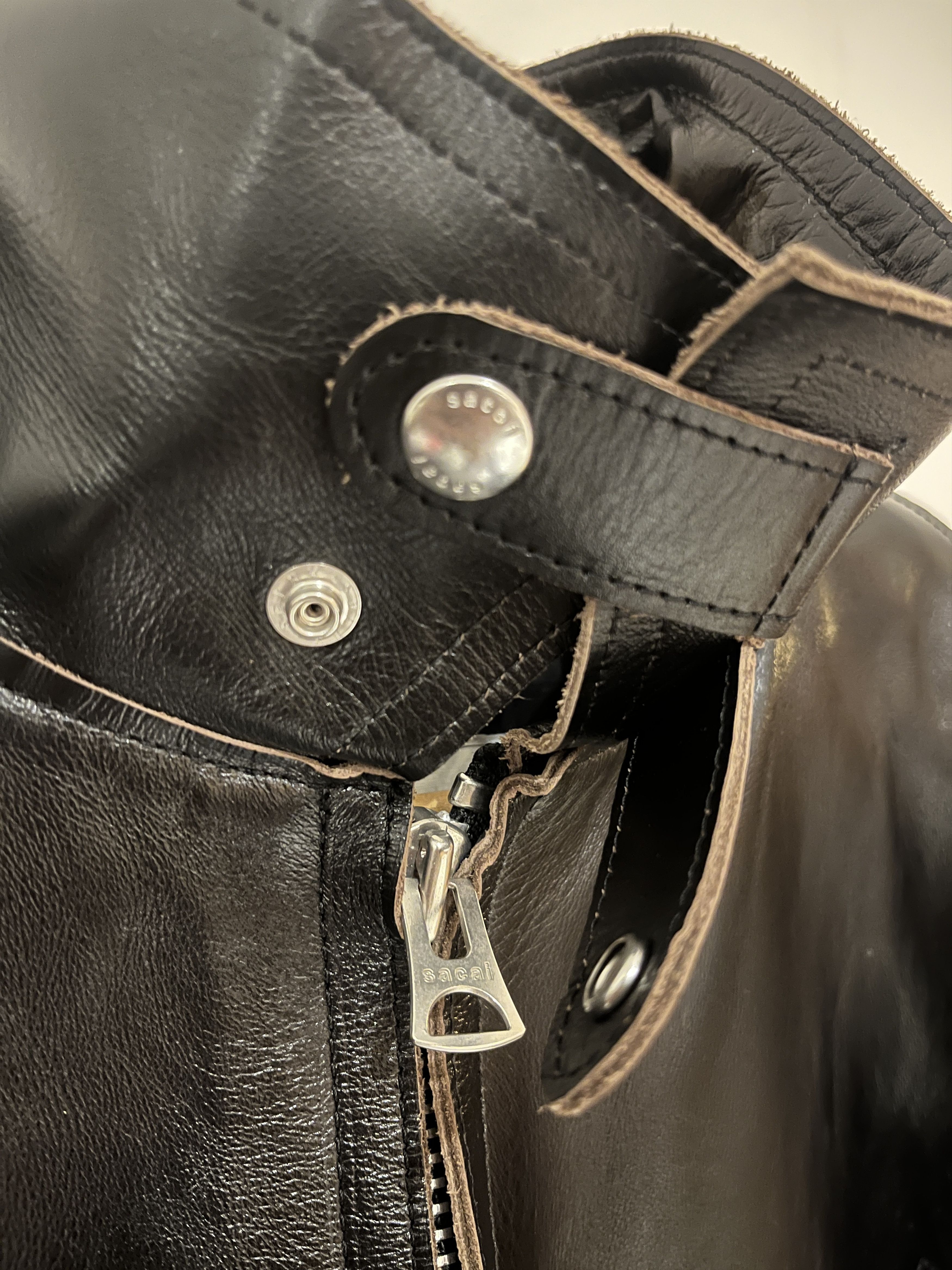 Sacai SS25 Leather Jacket Size US XL / EU 56 / 4 - 7 Thumbnail