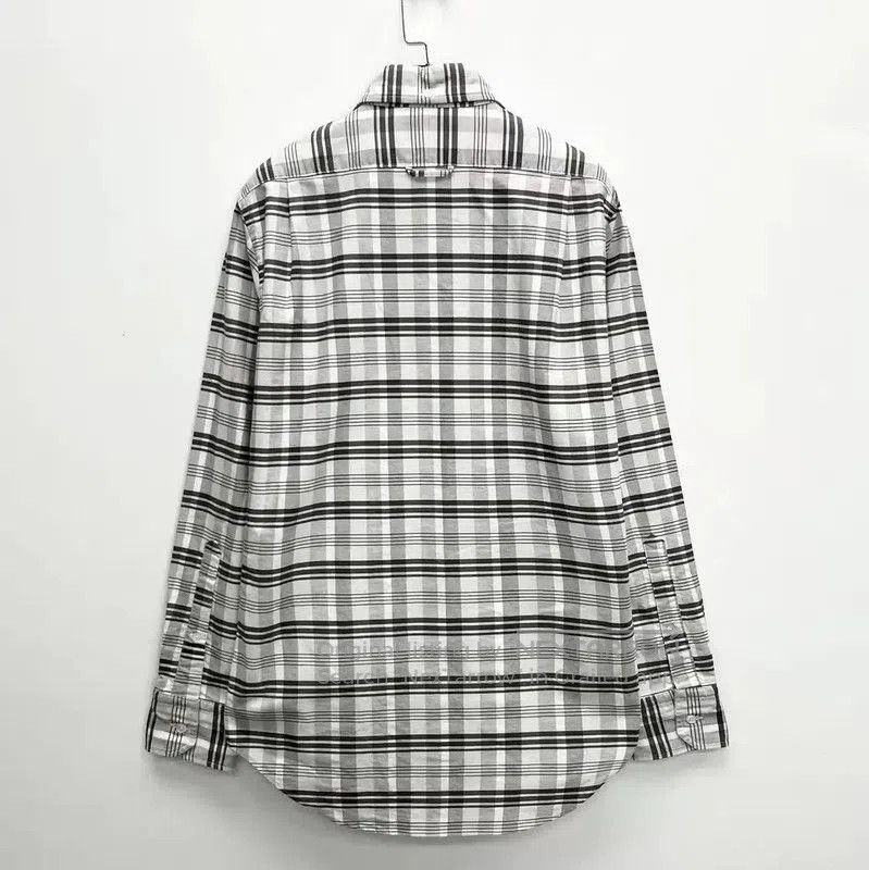 Thom Browne Thom Browne Gray Plaid Cotton Blend Shirt . Size S / US 4 / IT 40 - 2 Thumbnail