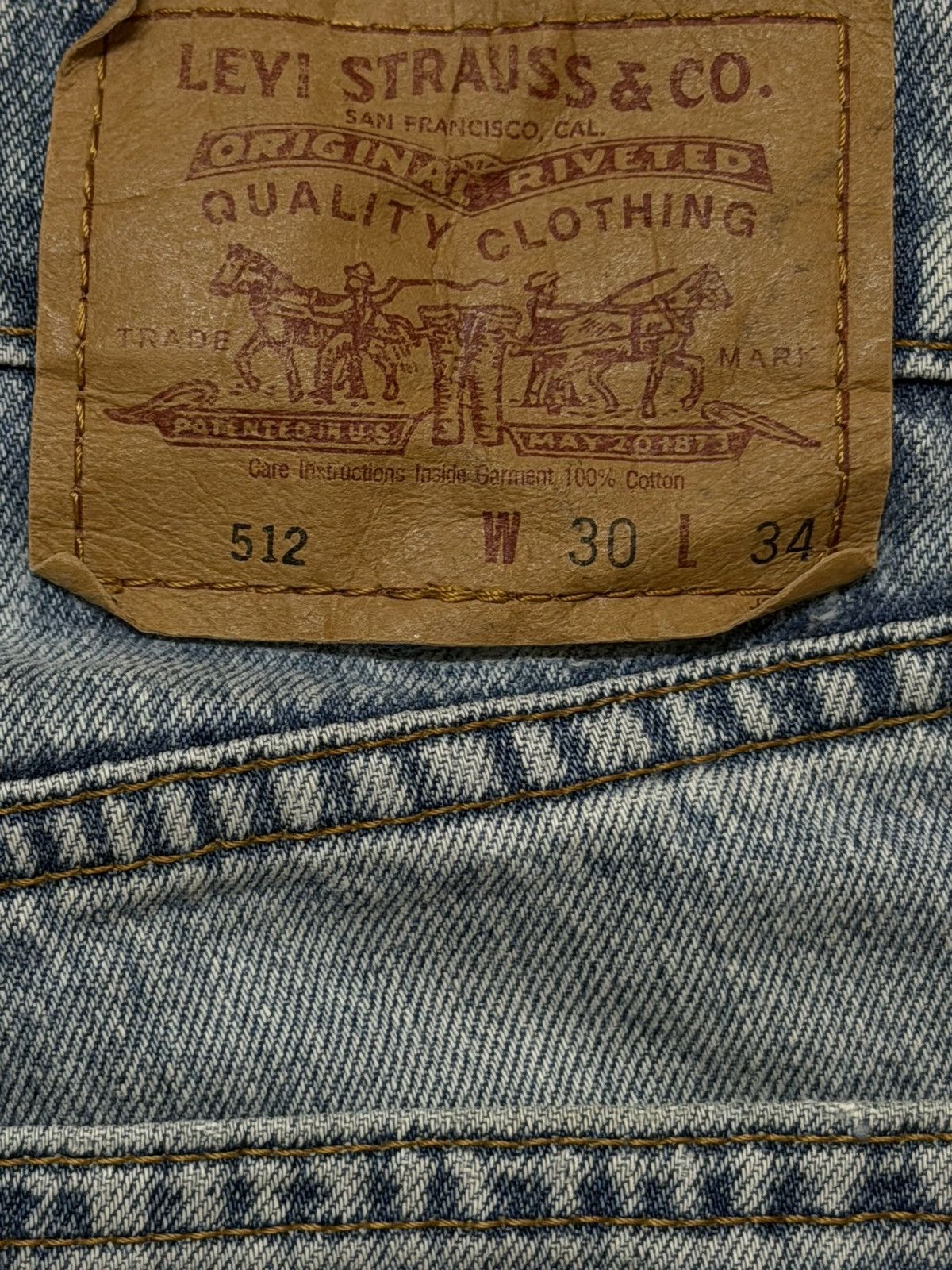 Levi's Vintage 90s Levis 512 Blue Faded Wash Distressed Wide Leg Size US 29 - 4 Thumbnail
