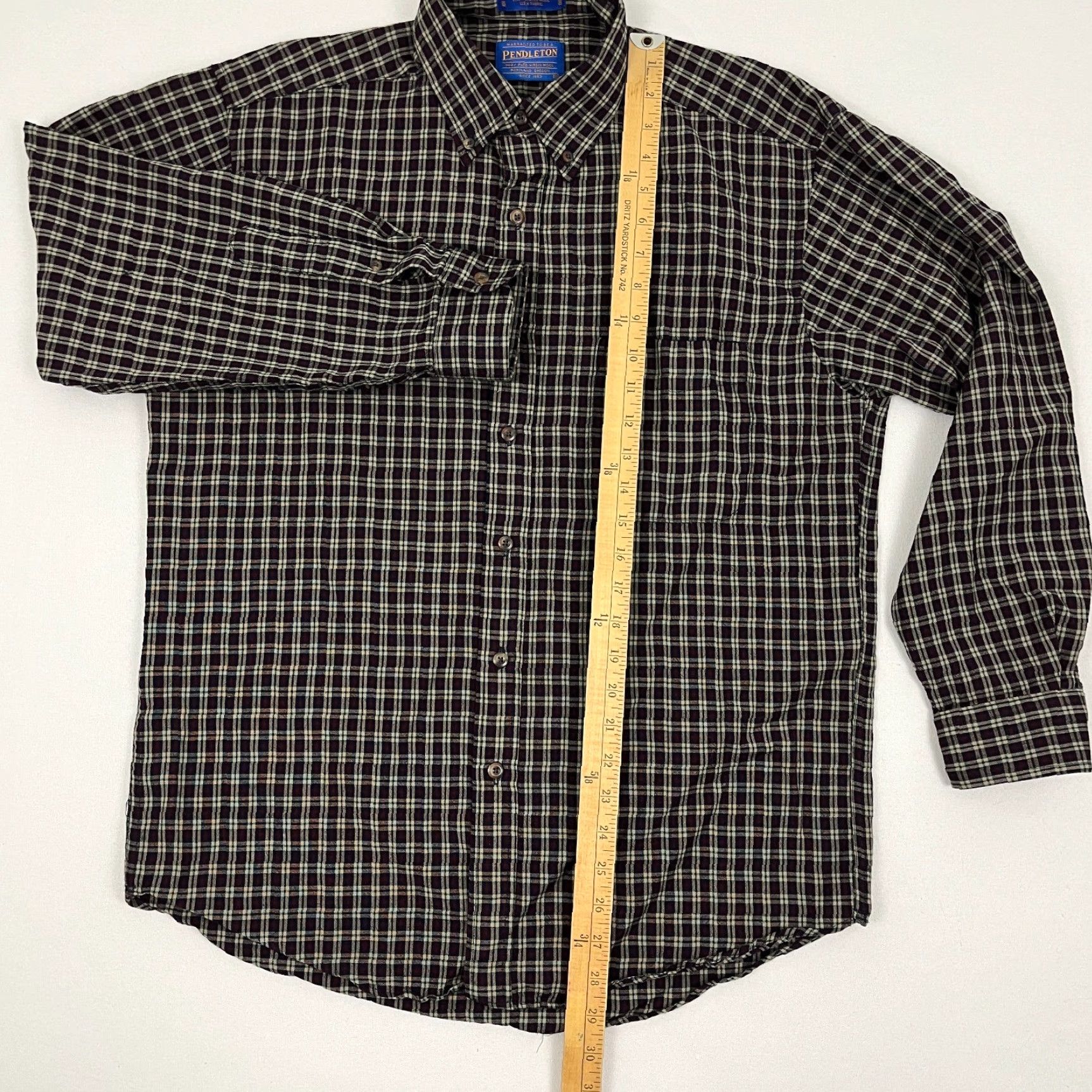 Pendleton VINTAGE Pendleton Shirt Mens M Wool Flannel Red Plaid Button-Down Size US M / EU 48-50 / 2 - 5 Thumbnail