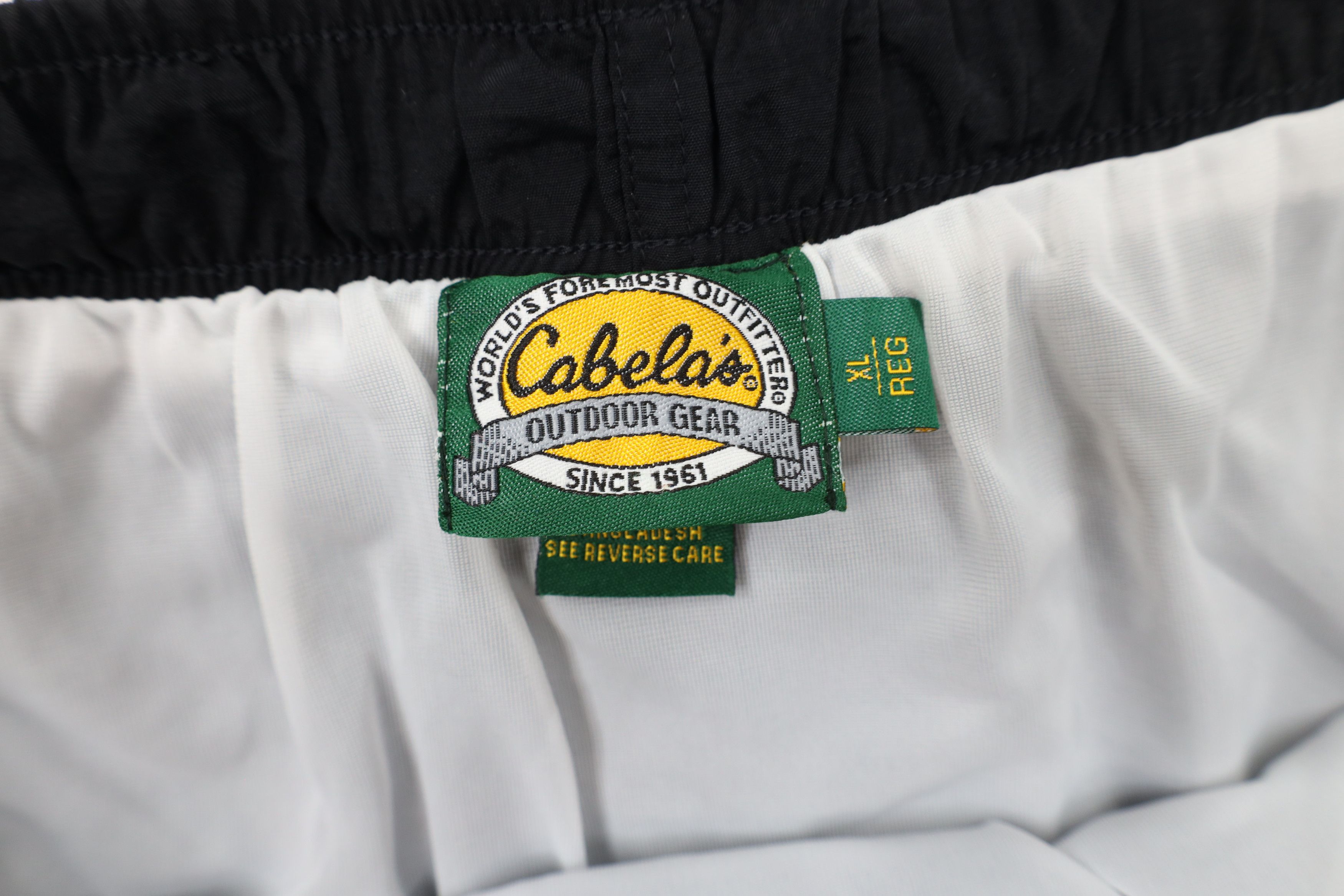 Cabelas × Vintage Vintage 90s Cabelas Above Knee Nylon Shorts Baggies Black Size US 36 / EU 52 - 5 Thumbnail