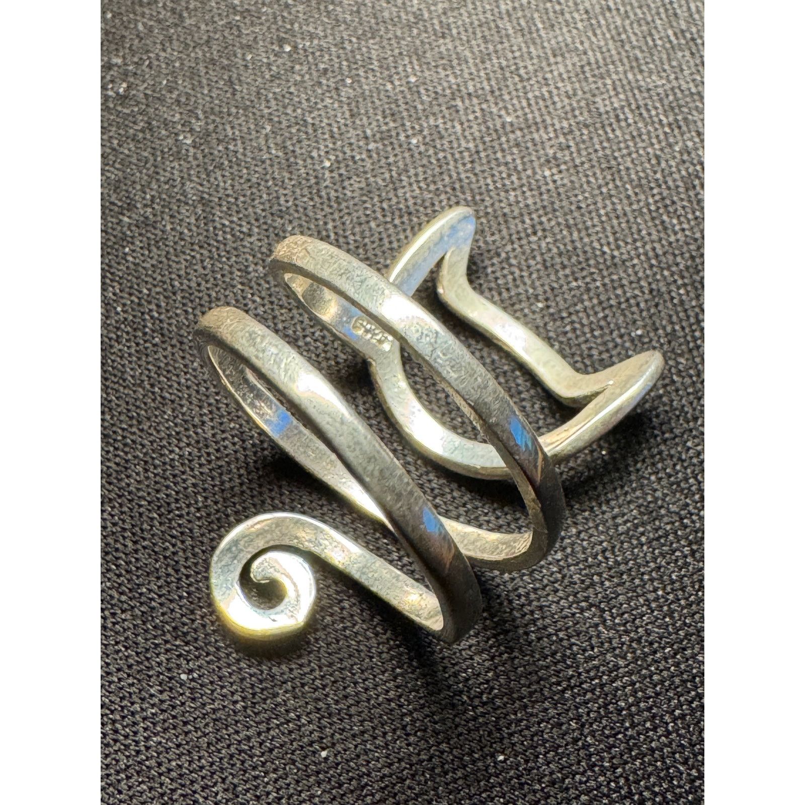 Other 925 Sterling Silver Wrap Cat Ring Size 7.5 Size ONE SIZE - 4 Thumbnail
