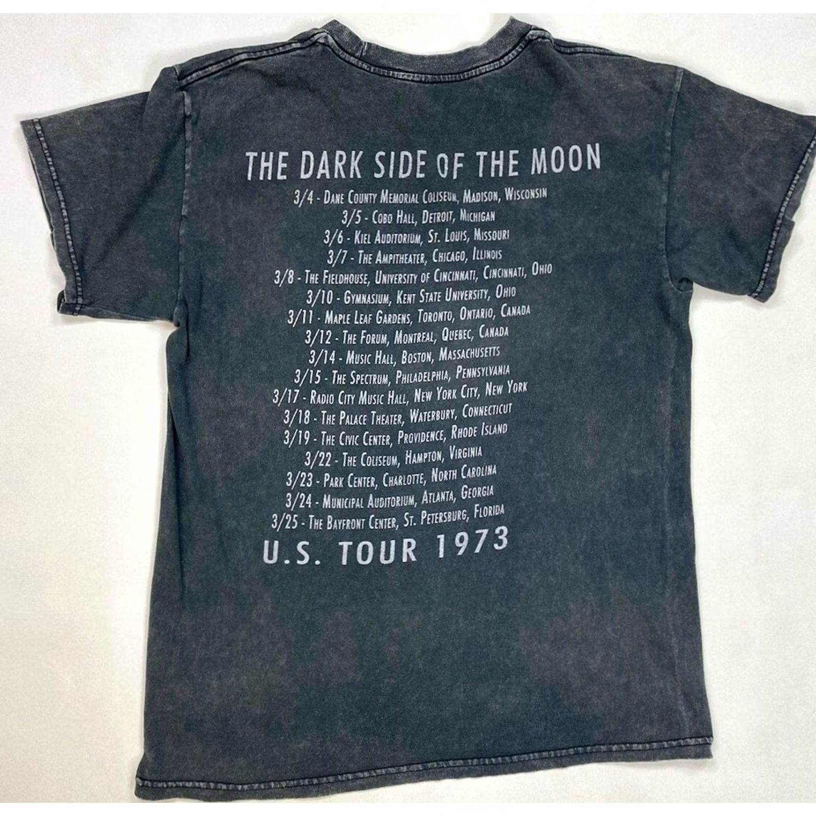 Vintage VINTAGE Pink Floyd US Tour 1973 Graphic Shirt Women Medium Black Acid Wash Music Size M / US 6-8 / IT 42-44 - 3 Thumbnail