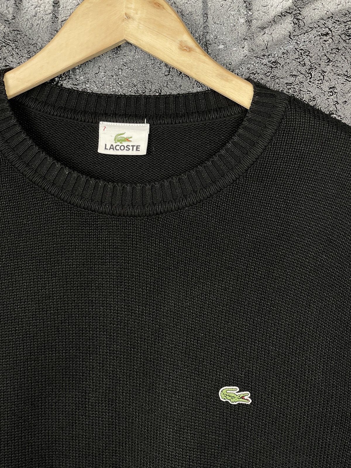 Lacoste Lacoste Vintage Crew Neck Black Knit Sweater Men’s Size L Size US L / EU 52-54 / 3 - 4 Thumbnail