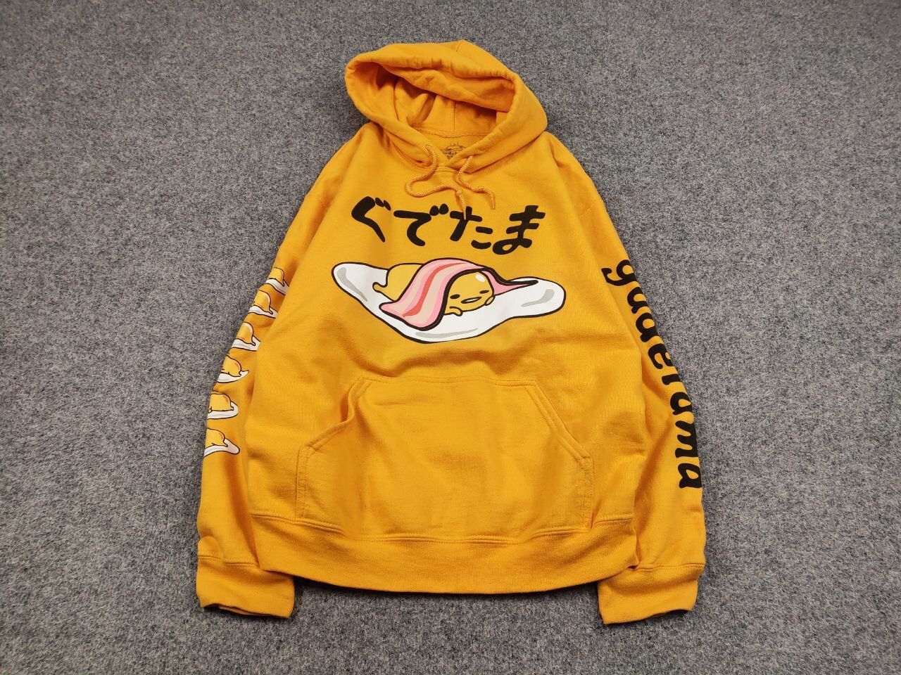 Japanese Brand Gudetama Japan Sanrio The Lazy Egg Yellow Hoodie Size US M / EU 48-50 / 2 - 2 Thumbnail